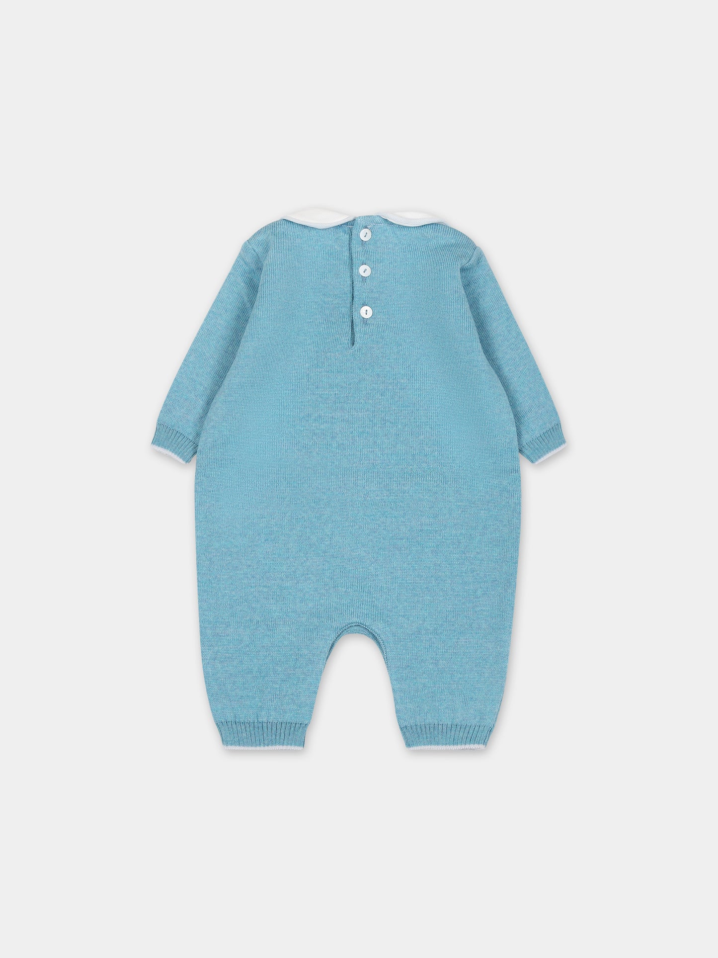 Tutina azzurra per neonato con ricamo scritta Prince ,Little Bear,7140 POLVERE/CIELO