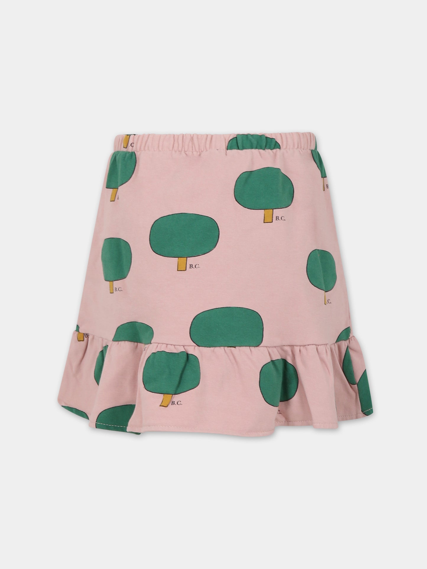 Gonna rosa per bambina con stampa alberi,Bobo Choses,223AC096