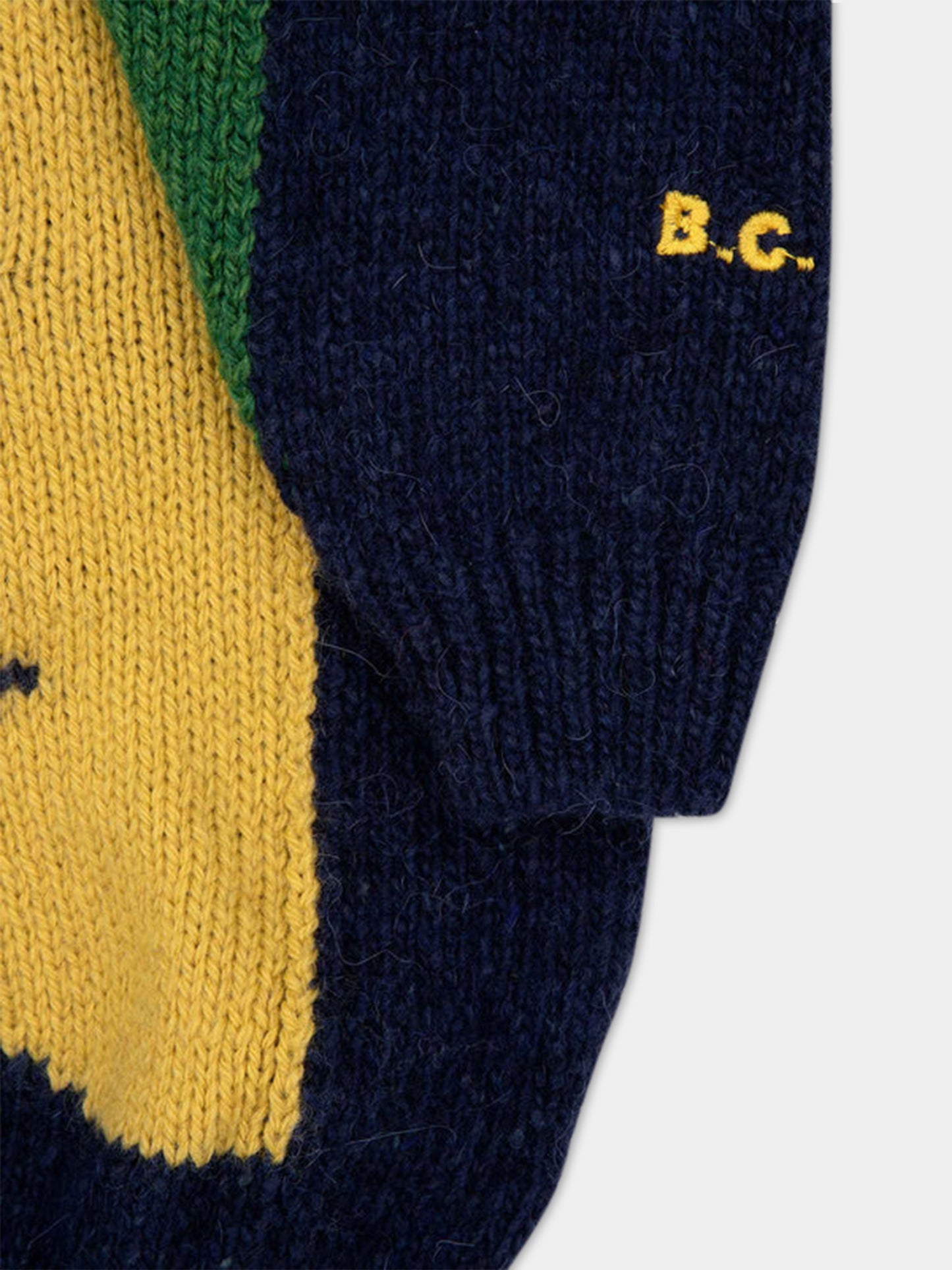 Cardigan blu per bambini con forme geometriche,Bobo Choses,223AC121