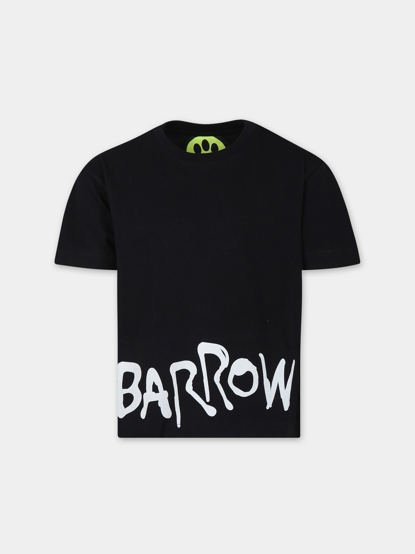 T-shirt bianca per bambini con orso e logo,Barrow,F3BKJUTH025 110