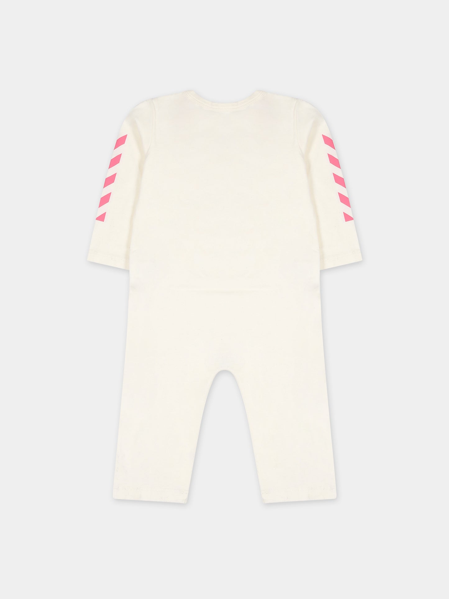 Tutina bianca per neonata con logo,Off White,OGXG001F23JER0010332
