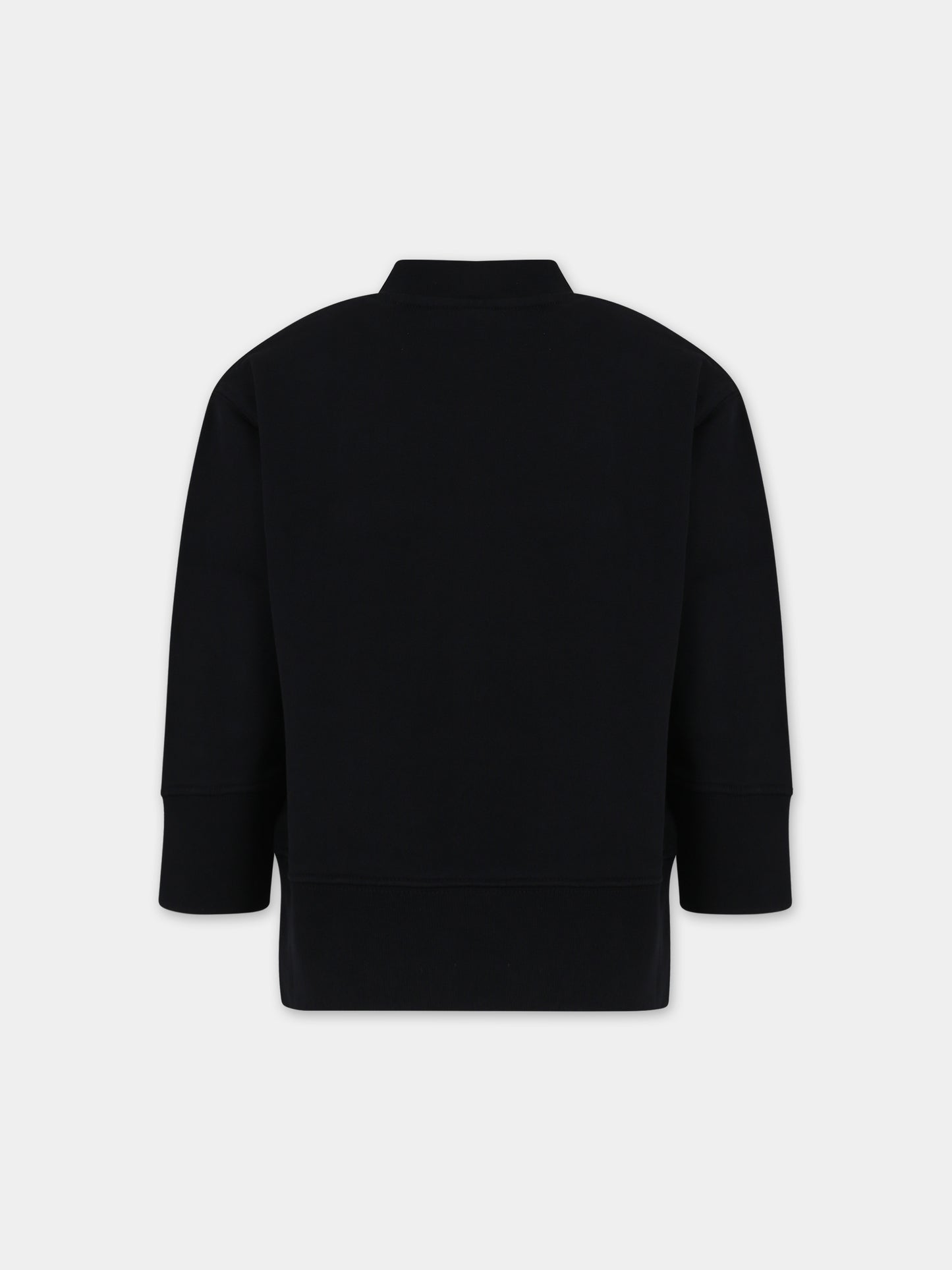 Felpa nera per bambini con logo,Palm Angels,PBBA001C99FLE0041001