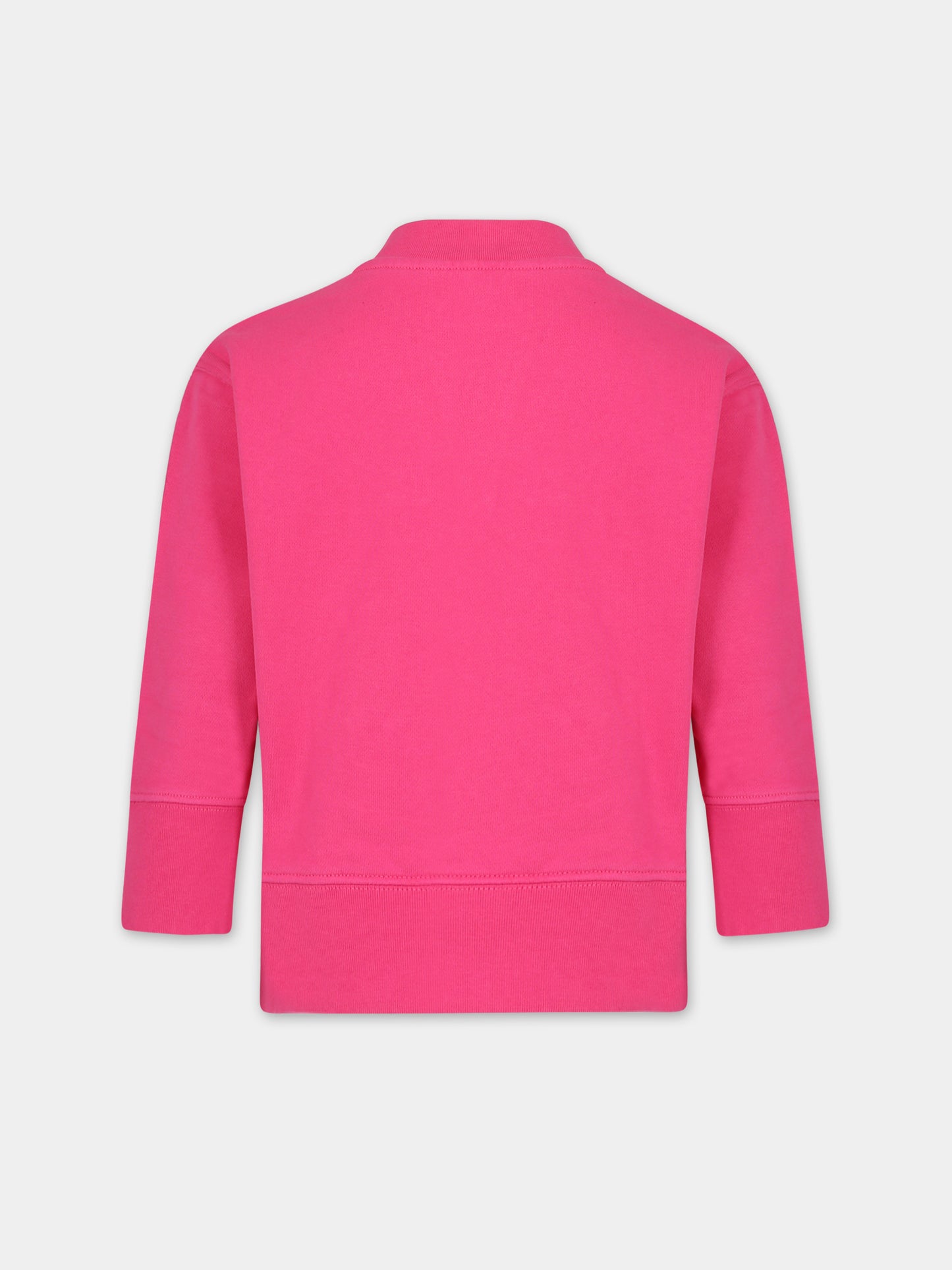 Felpa fucsia per bambina con logo,Palm Angels,PGBA002C99FLE0023201