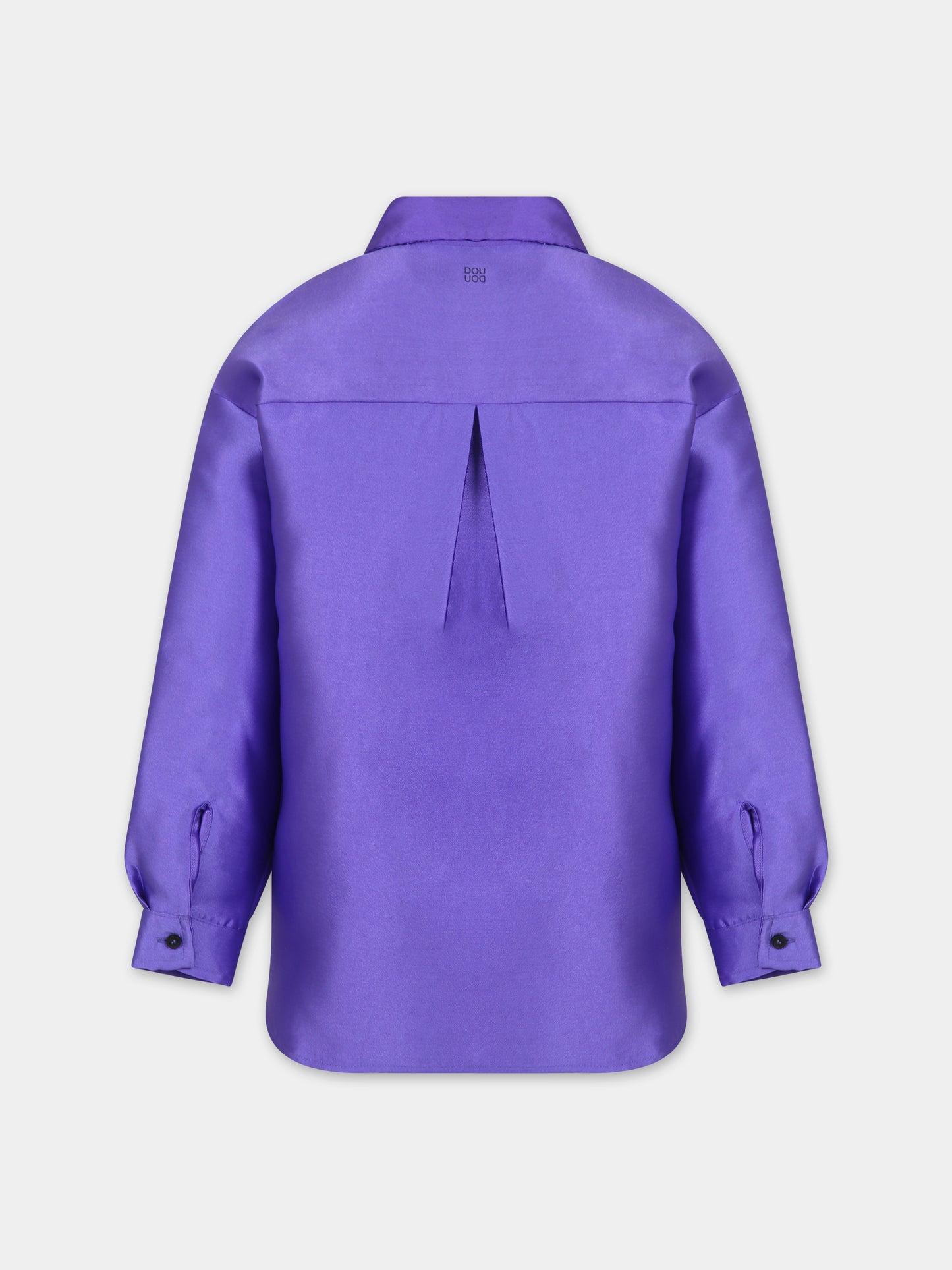Camicia viola per bambina con logo,Douuod Kids,DT5A40 Z1687 554