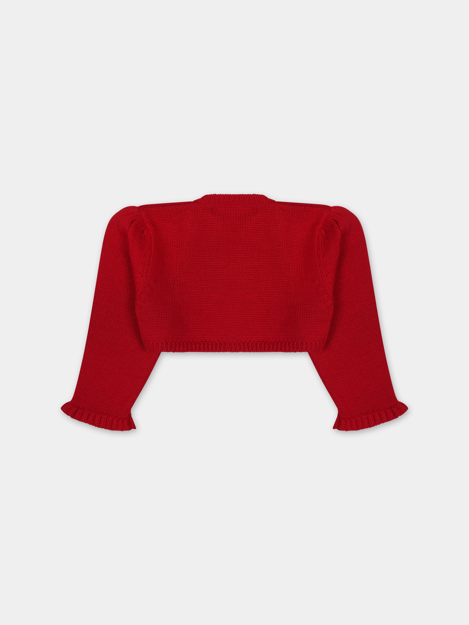 Cardigan rosso per neonata,La Stupenderia,WCSP62826