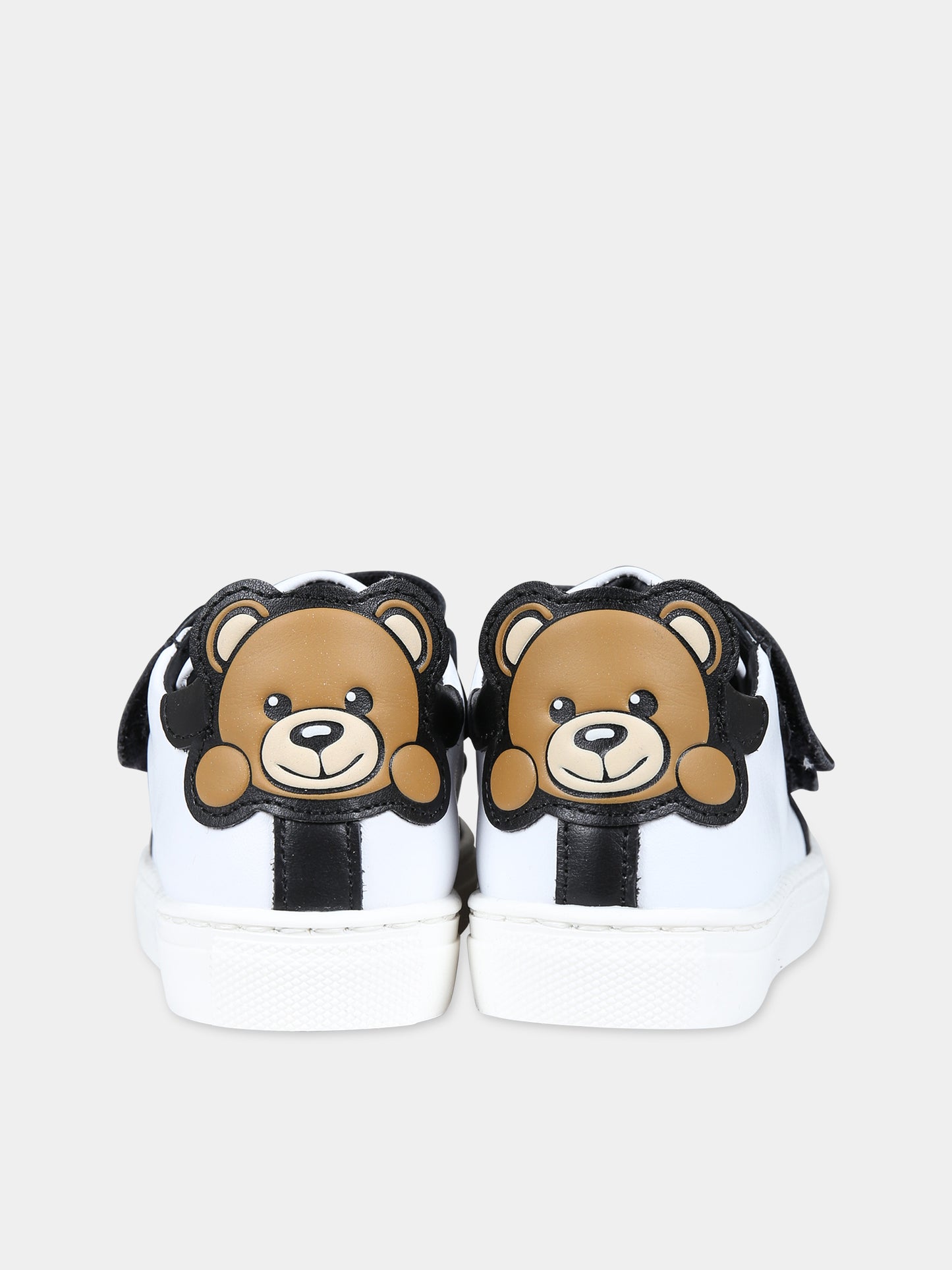 Sneakers nere per neonato con Teddy Bear e logo,Moschino Kids,75876 2
