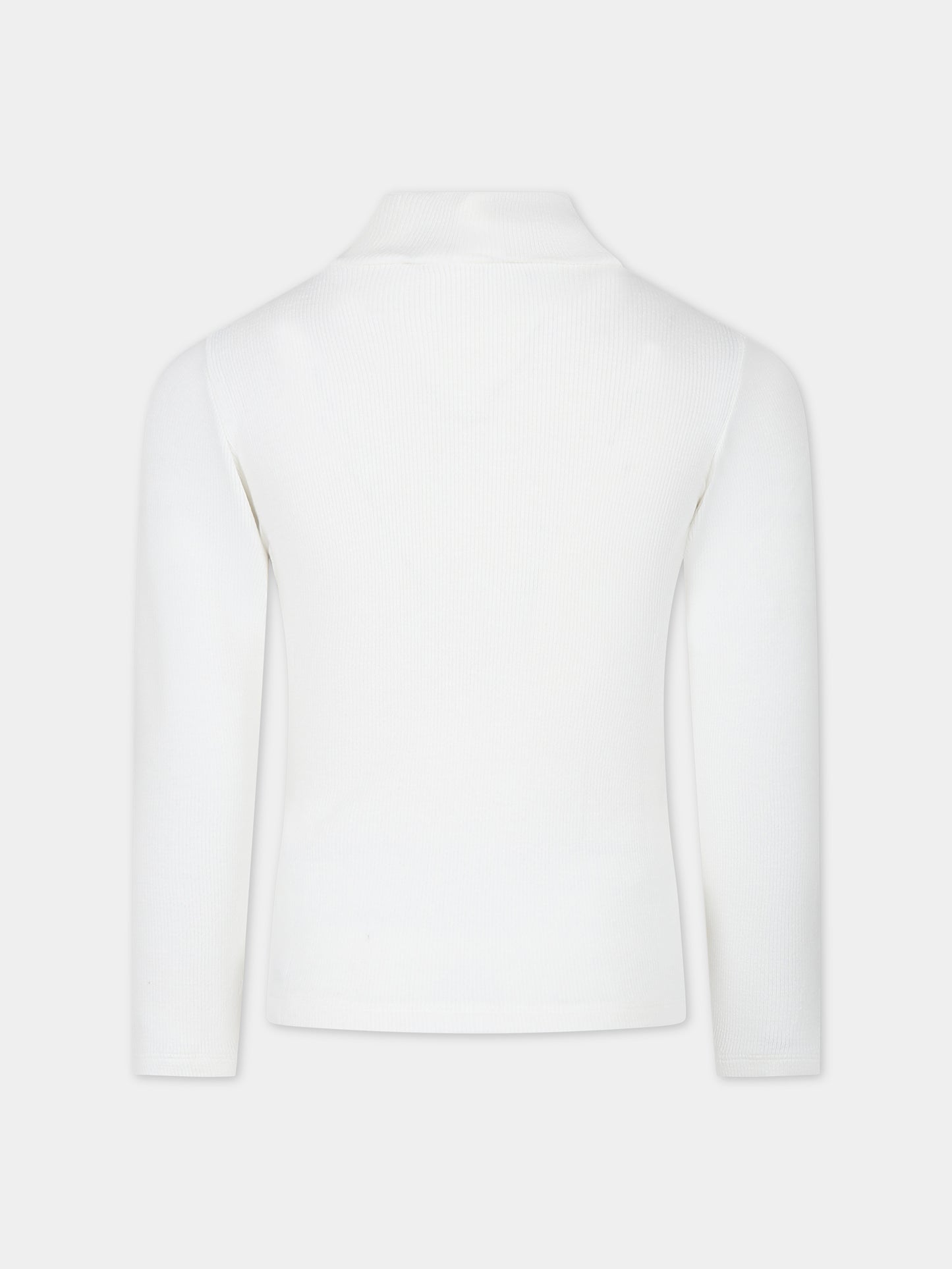 Dolcevita bianco per bambina con logo,Monnalisa,17BLUC 2212 0001