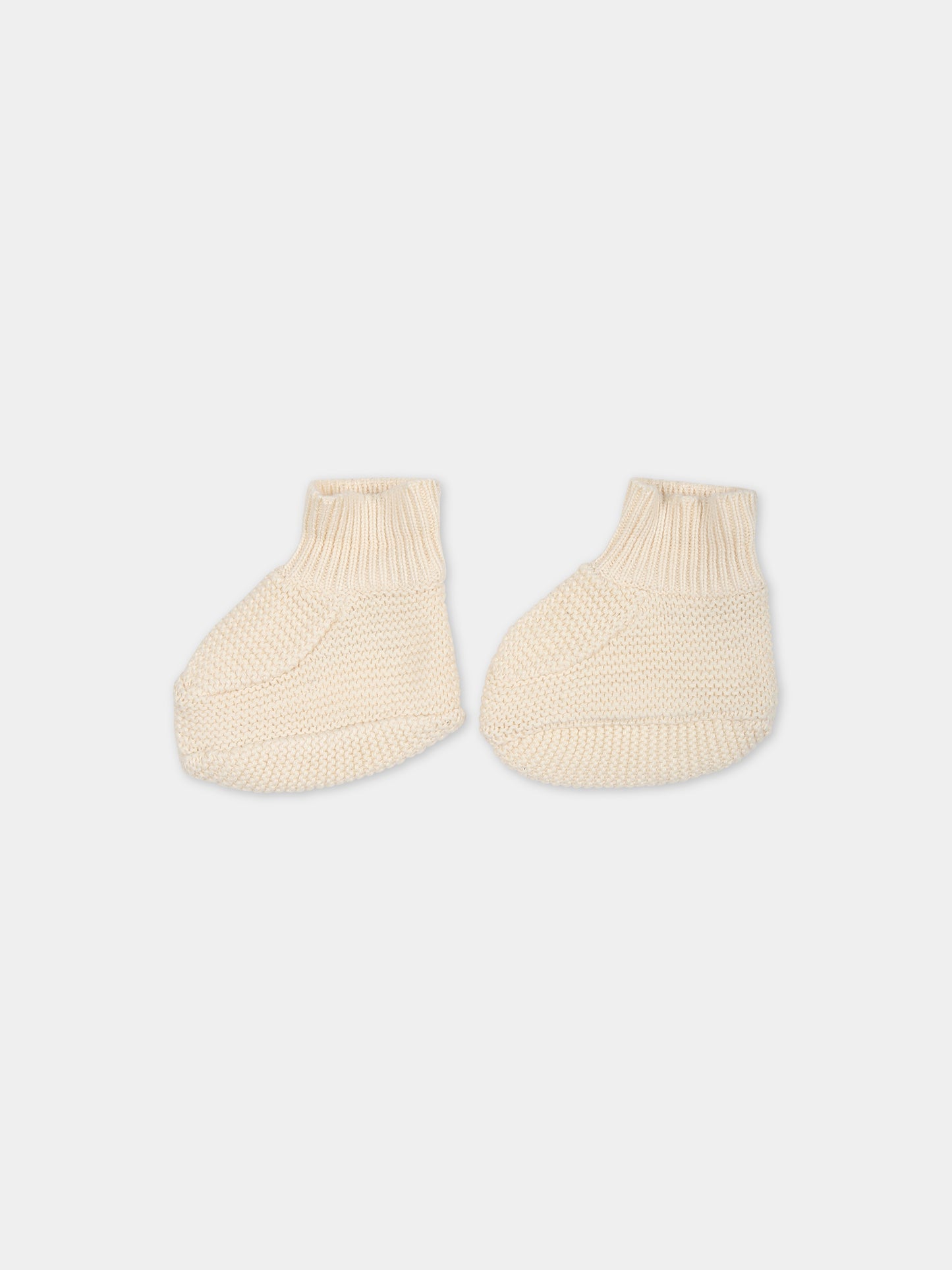 Babbucce avorio per neonati,Petit Bateau,A08GQ 01