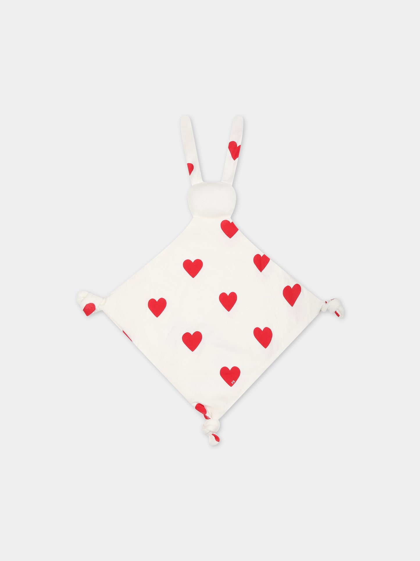 Doudou bianco per neonati con coniglio,Petit Bateau,A081L 01