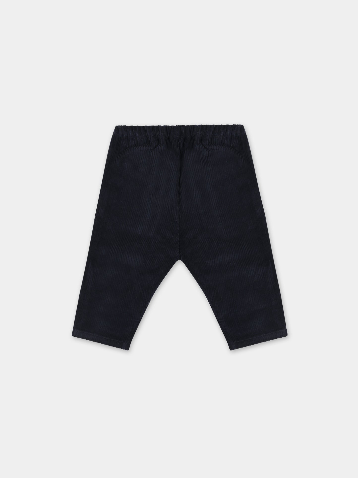 Pantaloni blu per neonato con logo,Petit Bateau,A08Q1 02