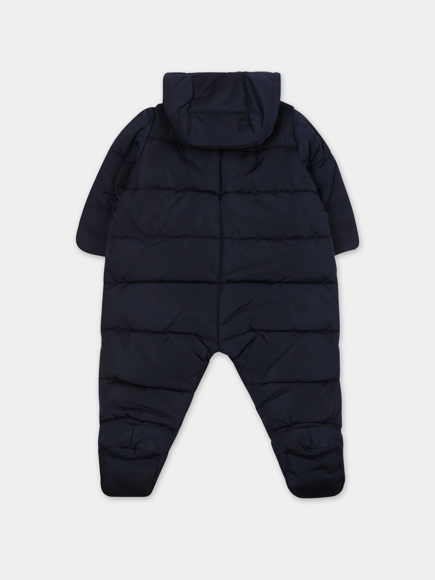 Tutina blu per neonato con logo,Petit Bateau,A08QQ 01