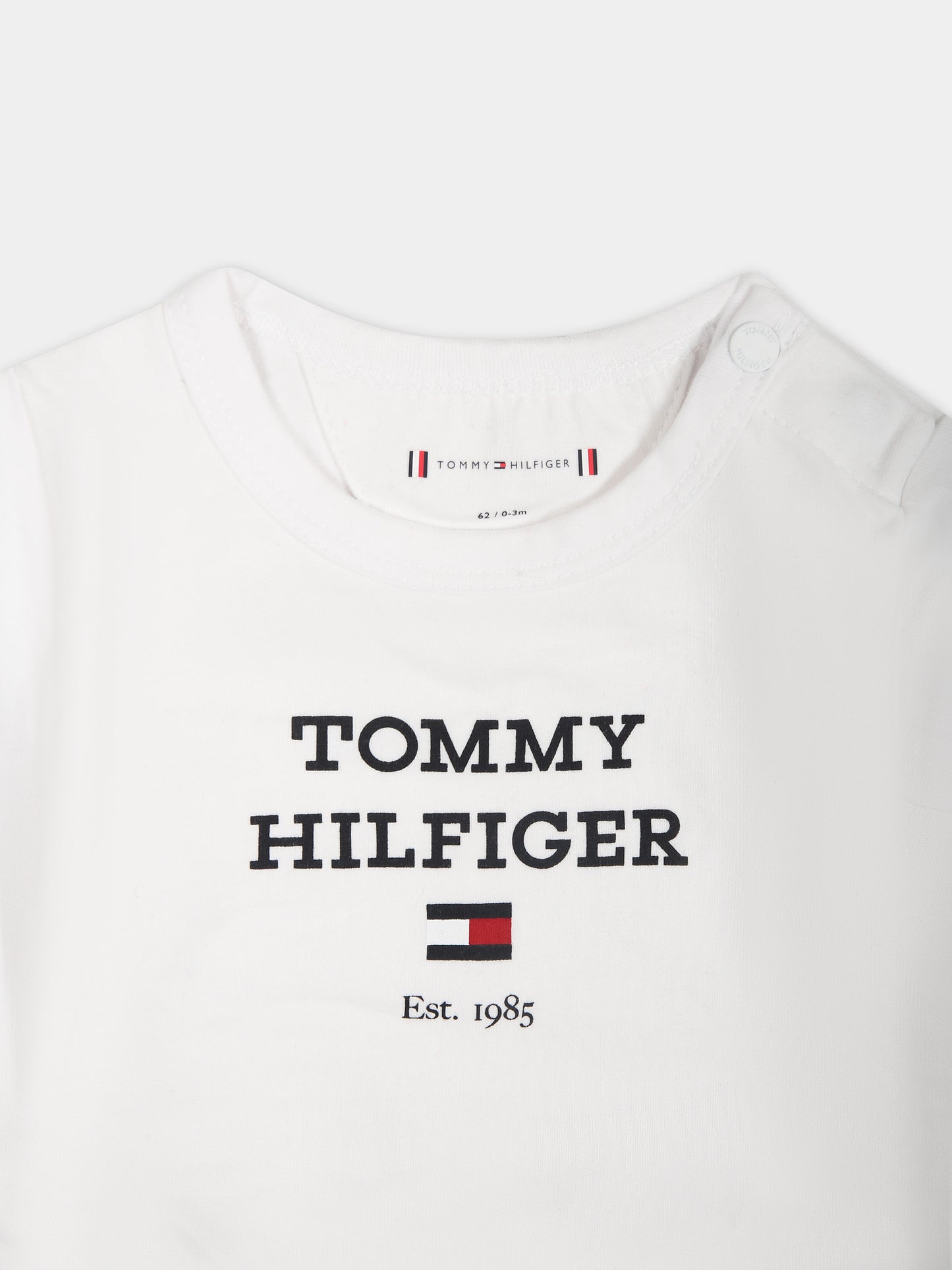 Body bianco per neonati con logo,Tommy Hilfiger Junior,23FMTHKN0KN01773J YBR