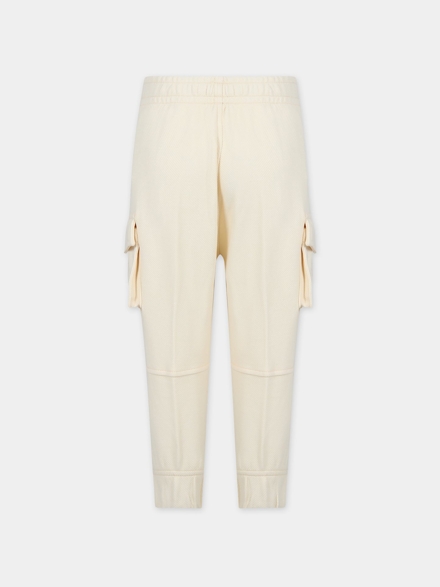 Pantaloni avorio per bambino con logo,Calvin Klein Kids,23FMCKIB0IB01927 ZCY