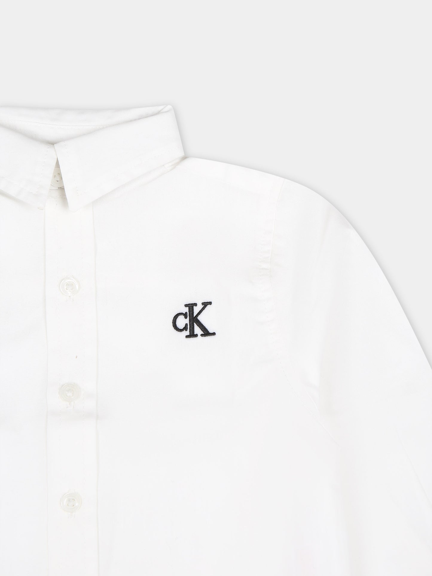 Camicia bianca per neonato con logo,Calvin Klein Kids,23FMCKIN0IN00161 YAF