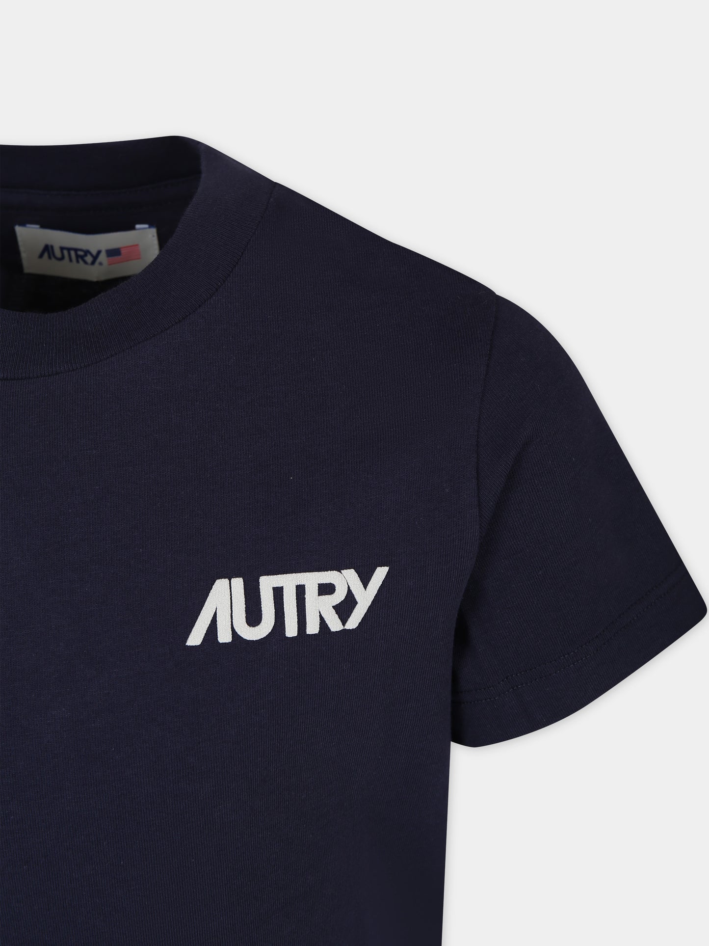 T-shirt blu per bambini con logo,Autry,KTPK 021B