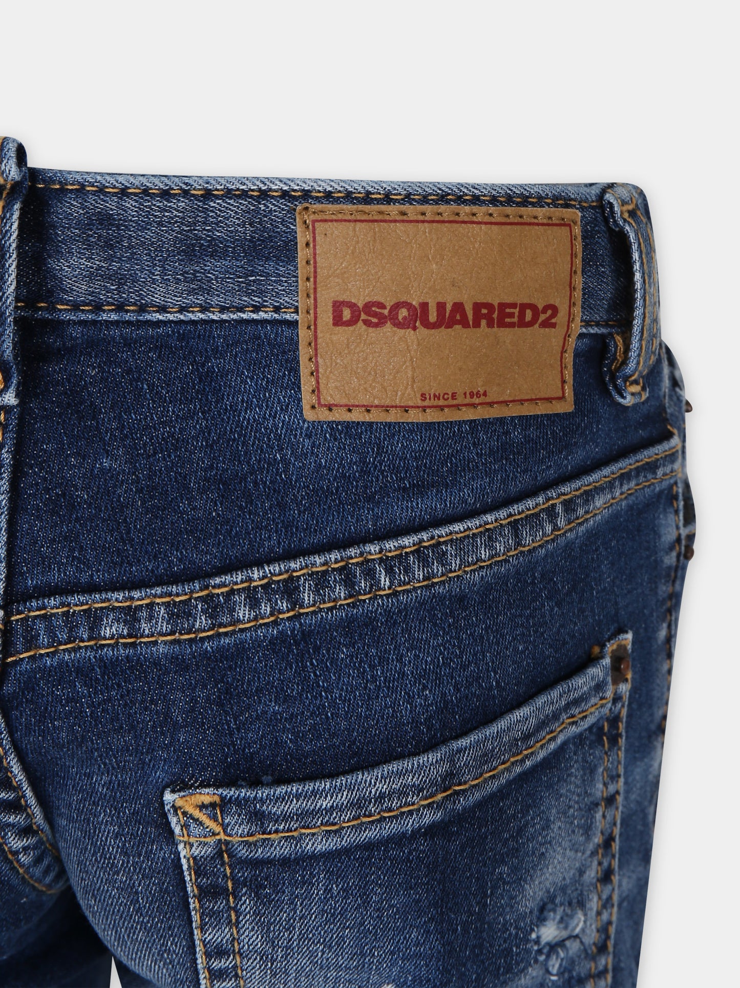 Jeans in denim per bambino con logo,Dsquared2,DQ03LD D0A6L D2P118LM DQ01