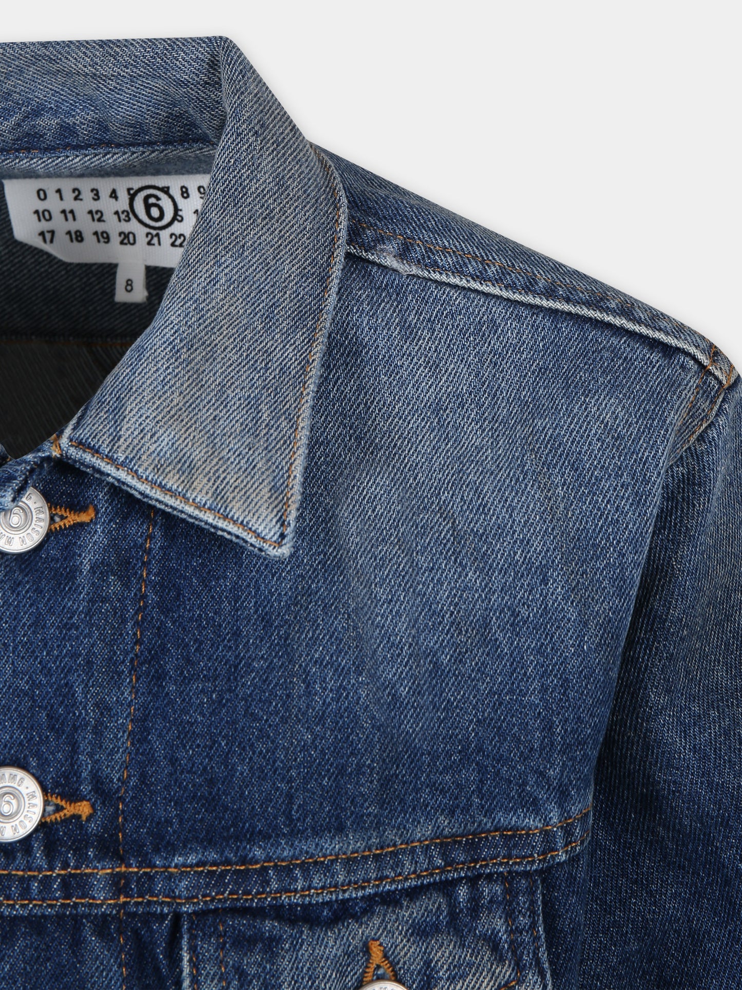 Giubbotto blu per bambina,Mm6 Maison Margiela,M60518 MM02I MM6J74U M601