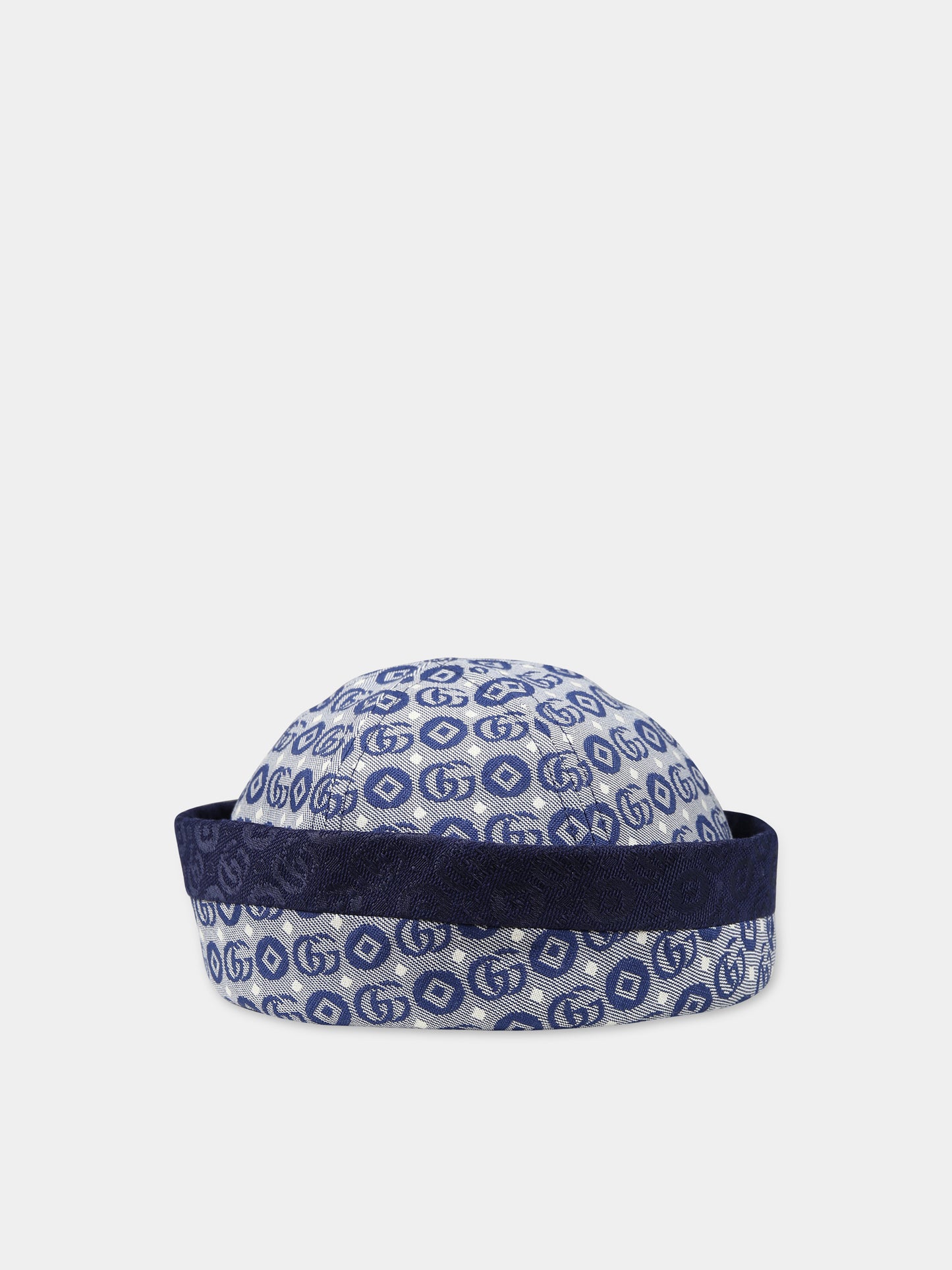 Cappello blu per bambino con motivo GG,Gucci Kids,776539 3HAXZ 4268