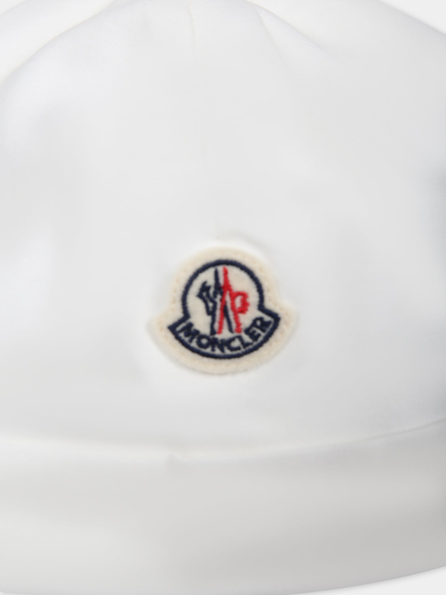 Berretto bianco per neonati con logo,Moncler Kids,951 3B00004 8392E 034