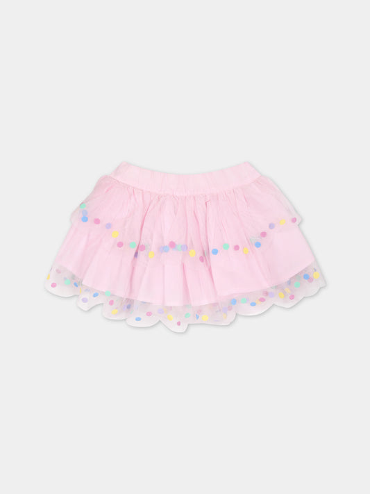 Gonna rosa per neonata in tulle,Stella Mccartney Kids,TU7011 Z1119 579