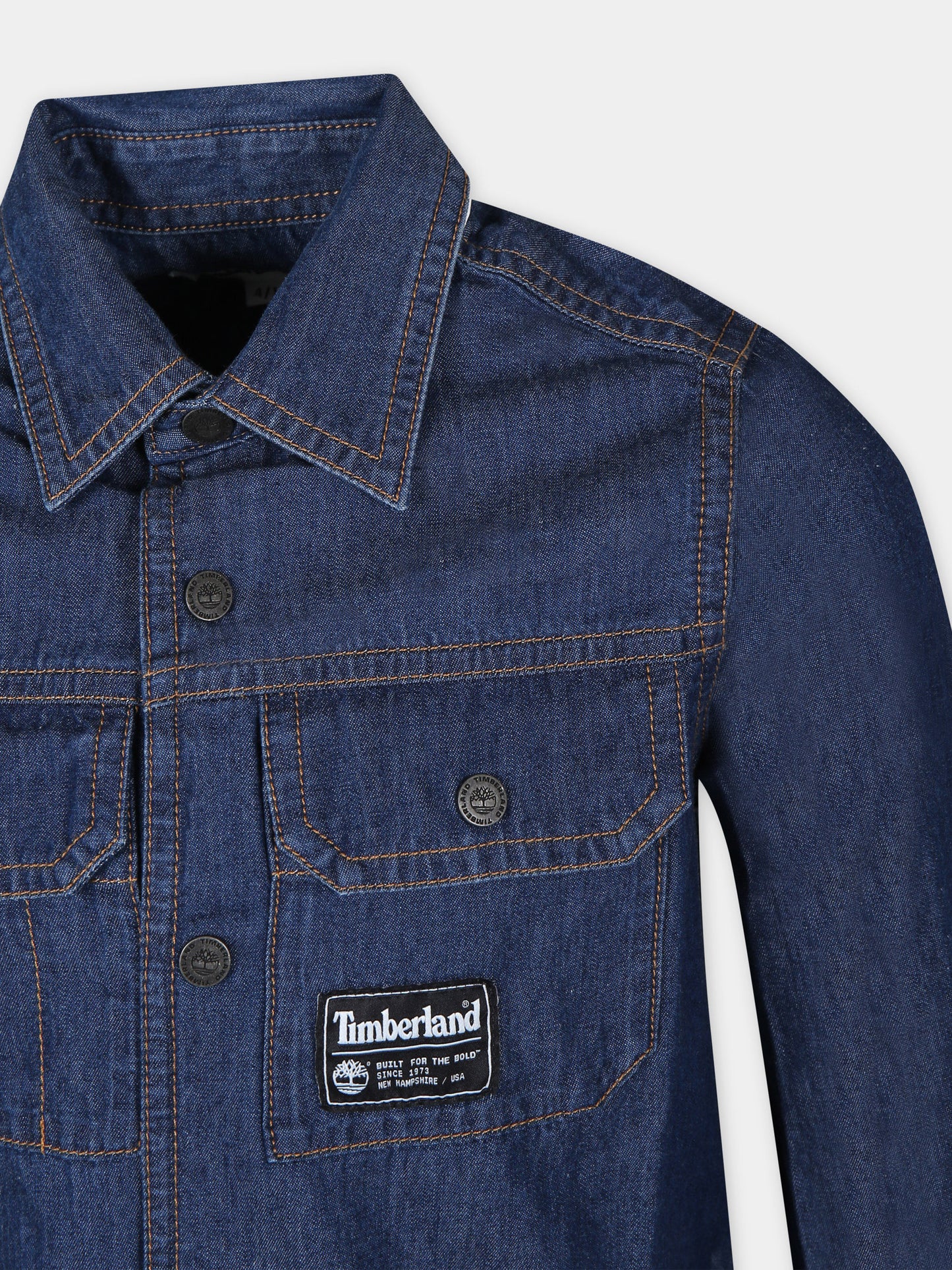 Camicia in denim per bambino con logo,Timberland,T60045 Z25