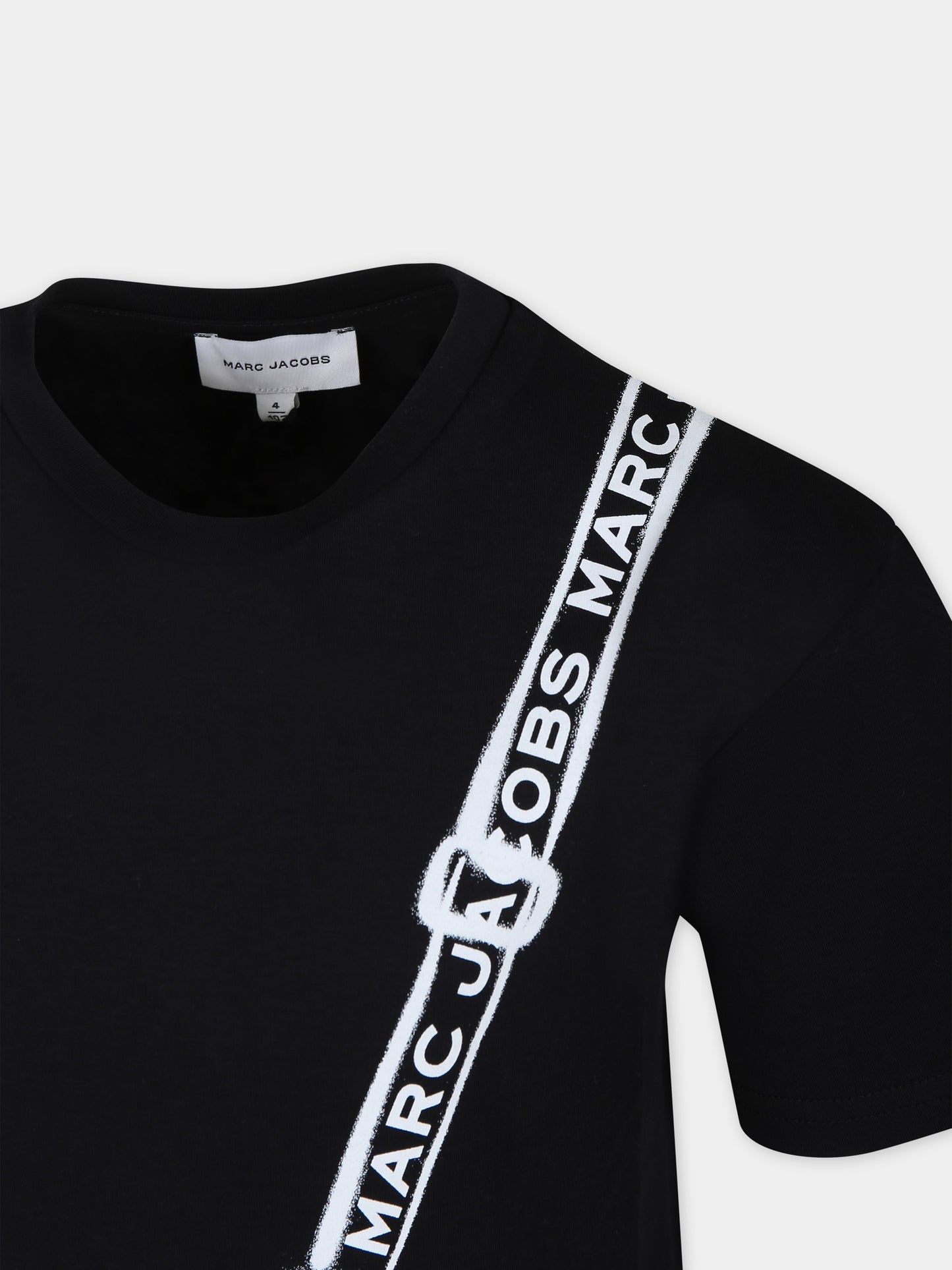 Vestito nero per bambina con iconica borsa,Little Marc Jacobs,W60072 09B