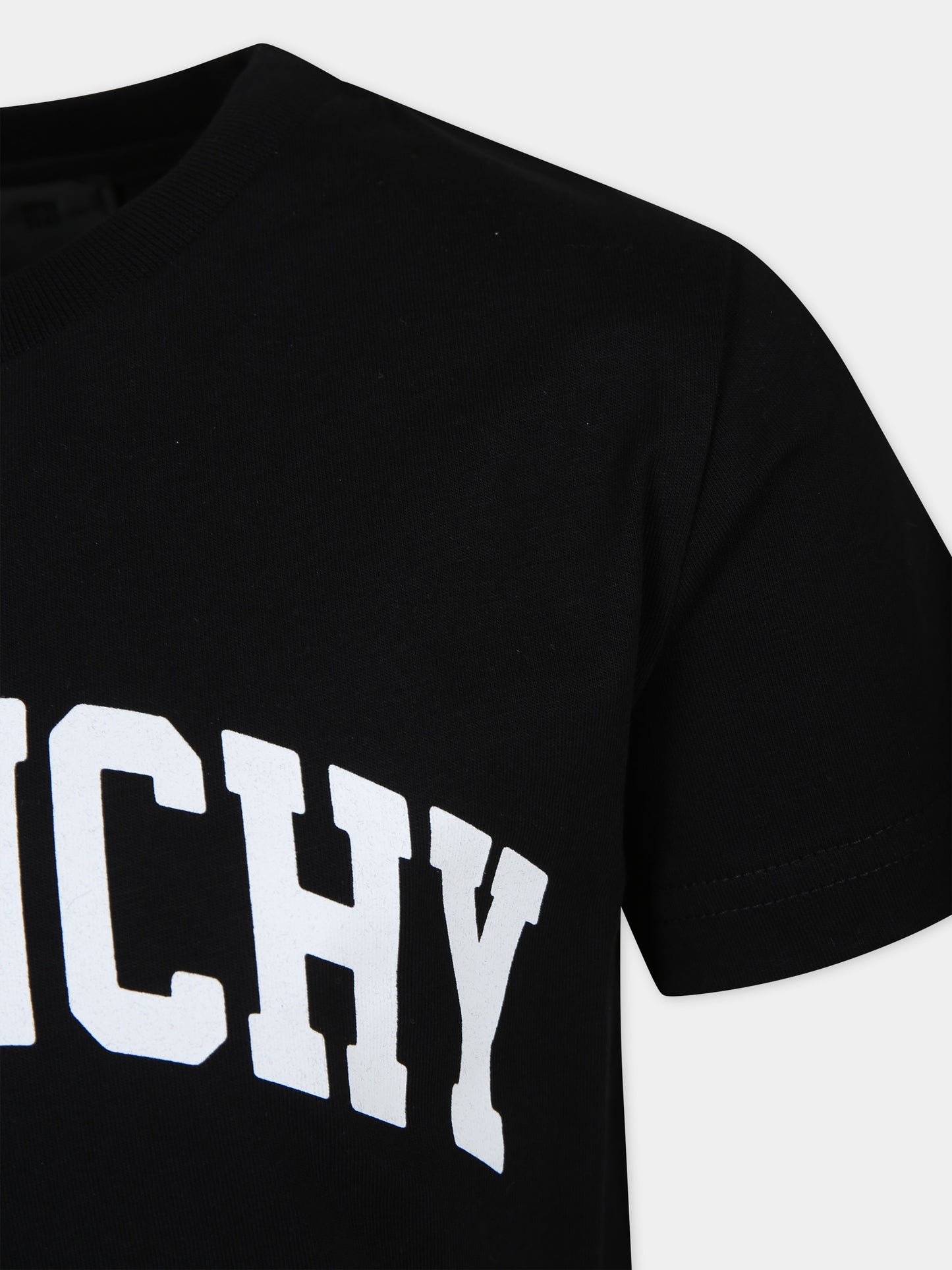T-shirt nera per bambino con logo,Givenchy Kids,H30160 09B