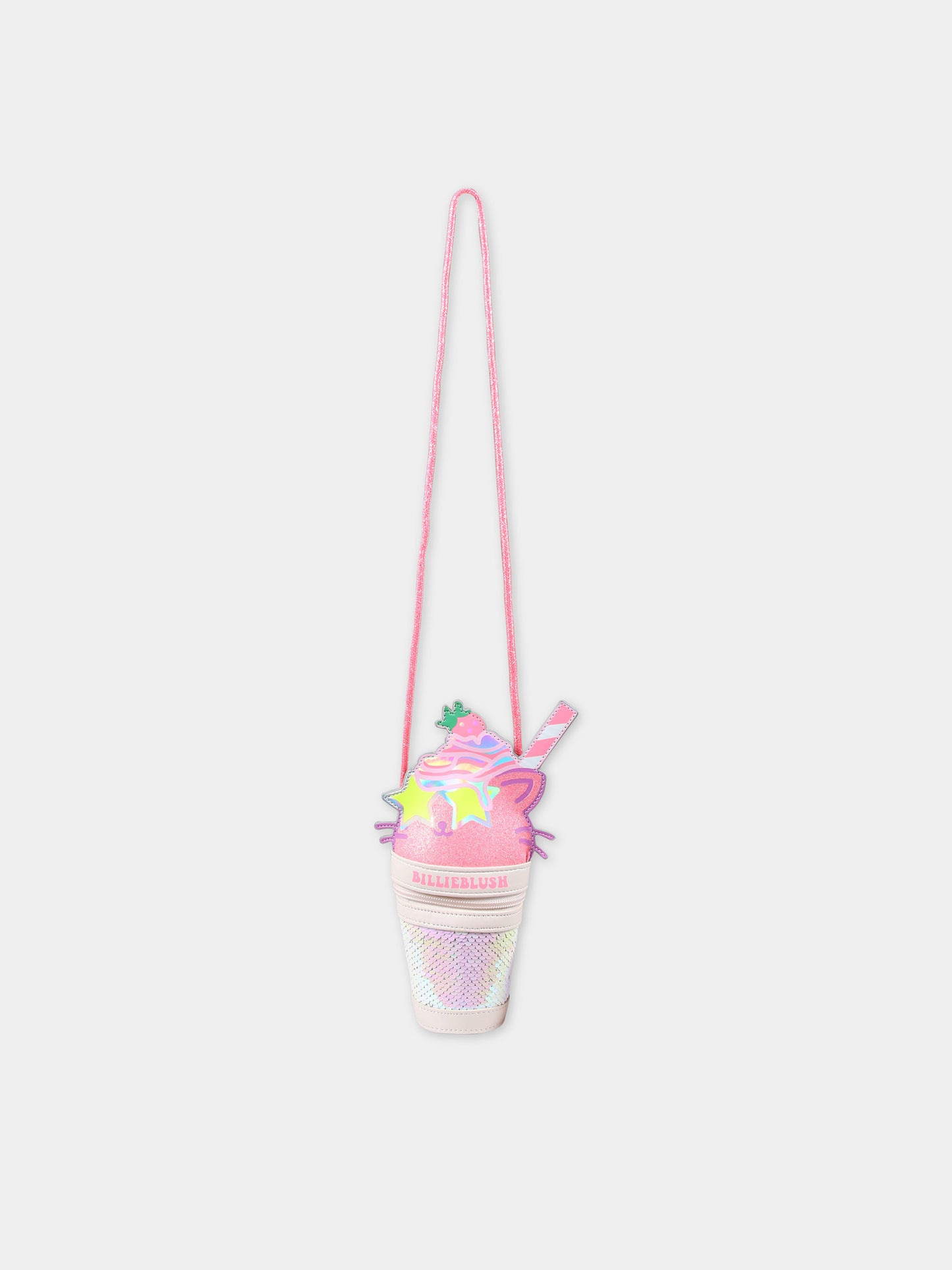 Borsa casual multicolor per bambina a forma di milkshake,Billieblush,U20324 45S