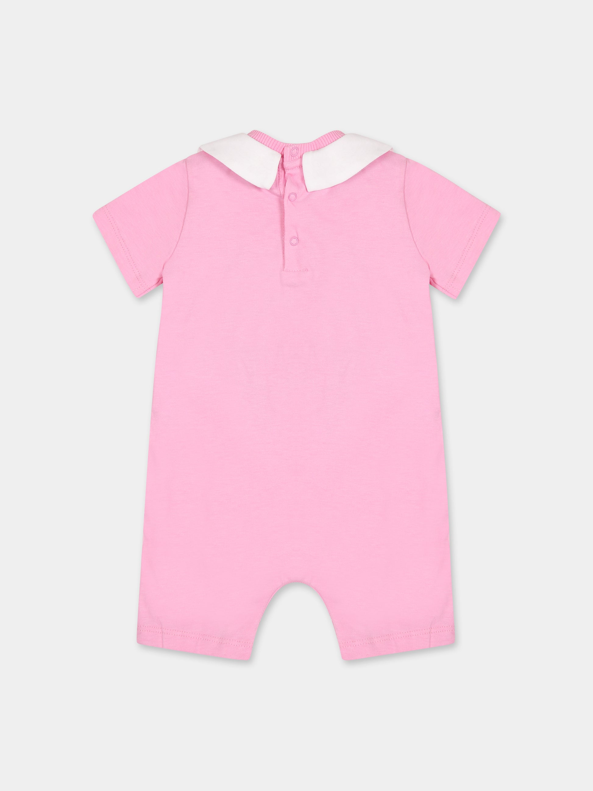 Set rosa per neonata con Teddy Bear e  logo,Moschino Kids,MUY04S LAA27 51473