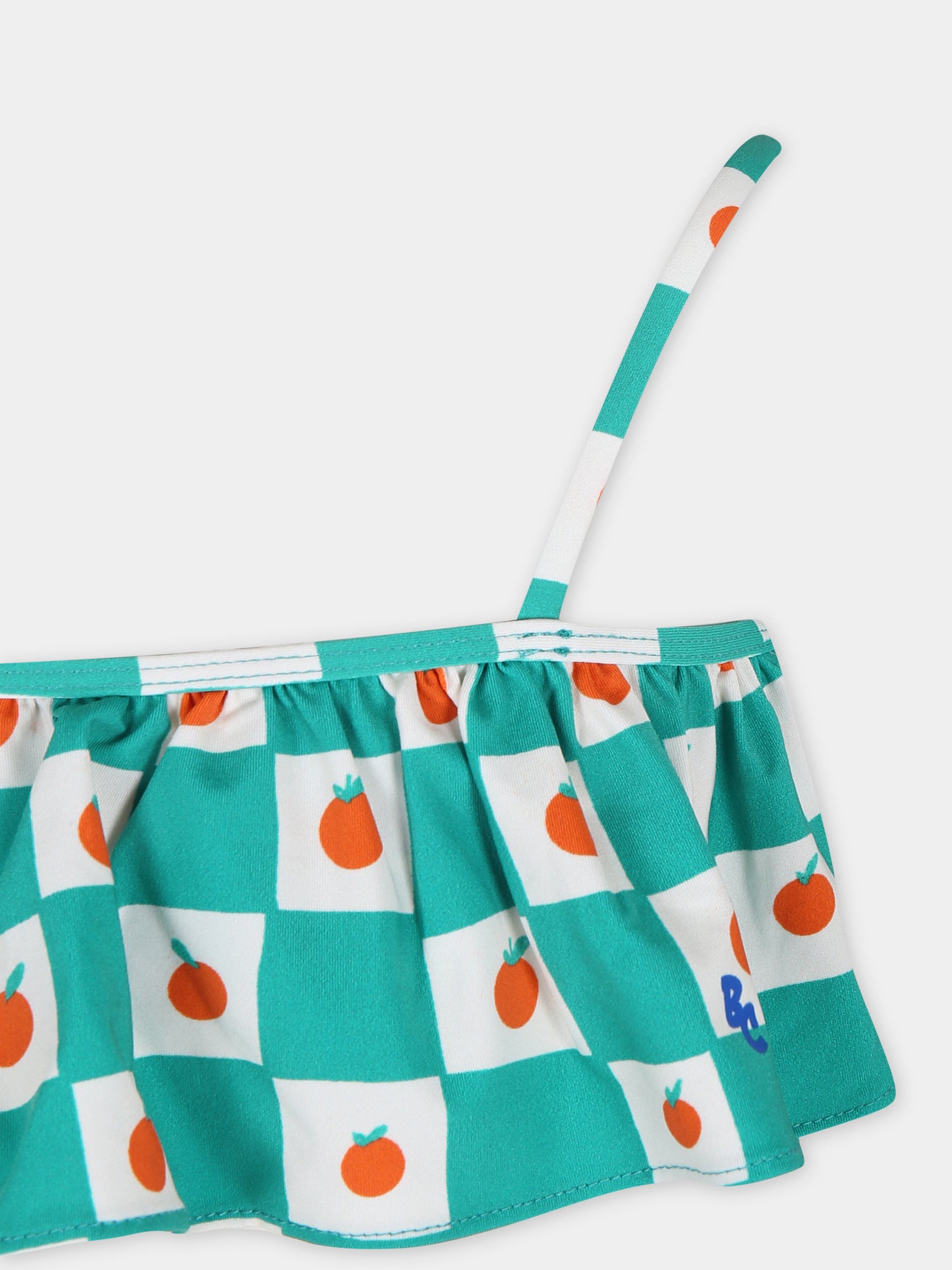 Bikini verde per bambina con pomodori,Bobo Choses,124AC146