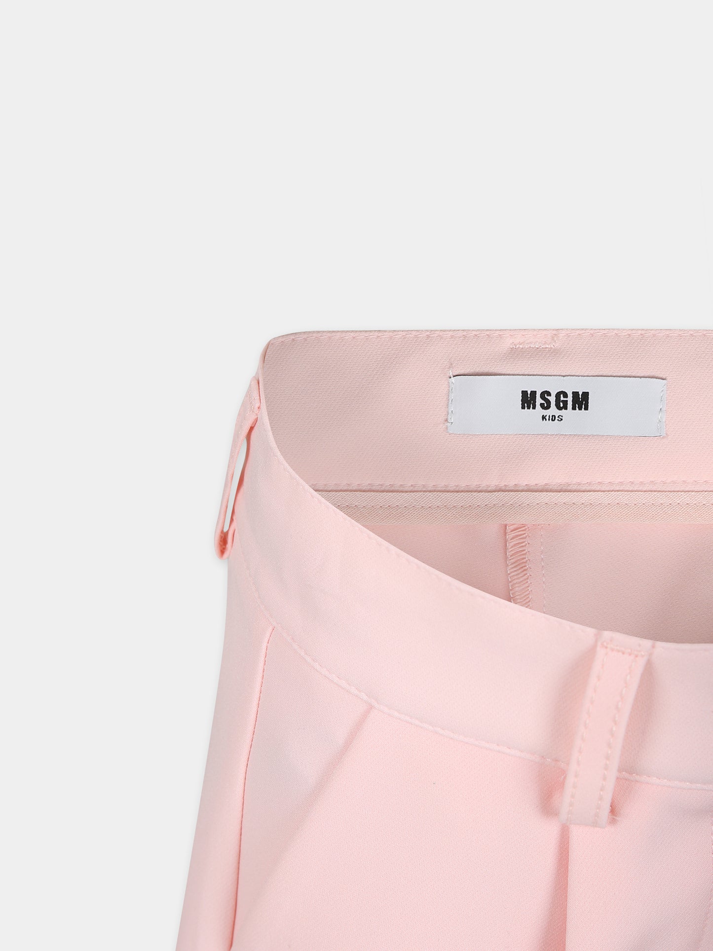 Pantaloni rosa per bambina con logo,Msgm Kids,S4MSJGPA090 049