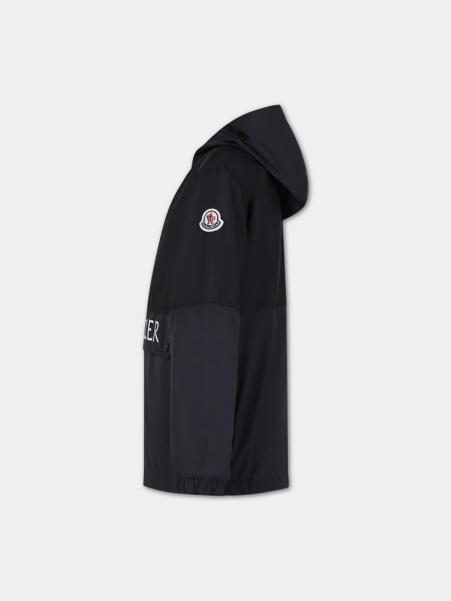 Giacca a vento Joly nera per bambino con logo,Moncler Kids,954 1A00064 5968E 999