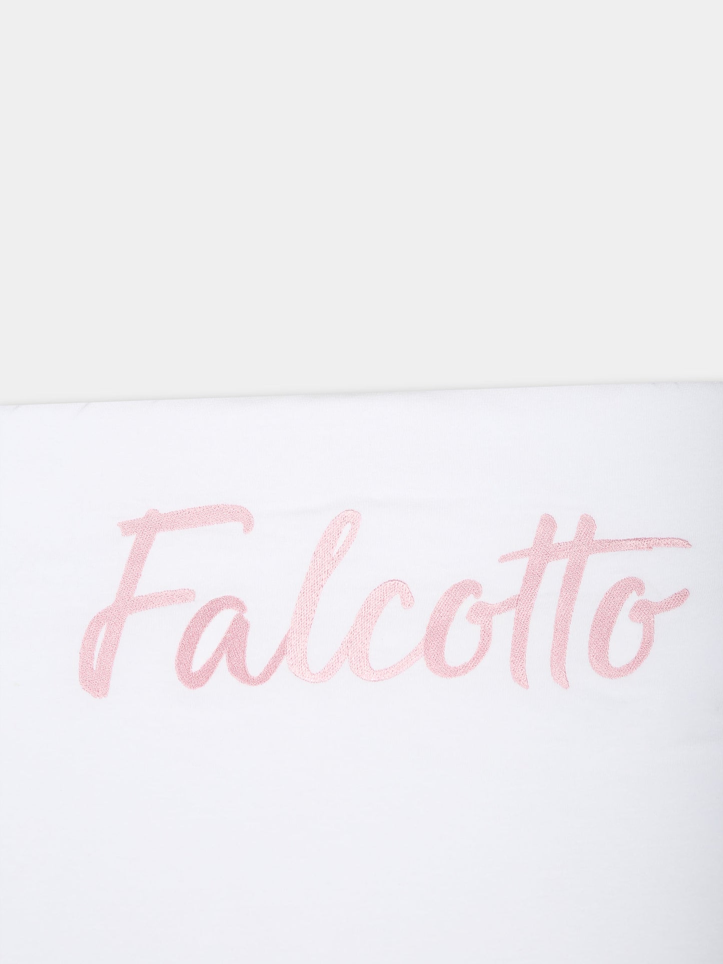 Coperta bianca per neonata con logo,Falcotto,001 6002225 01 1N04