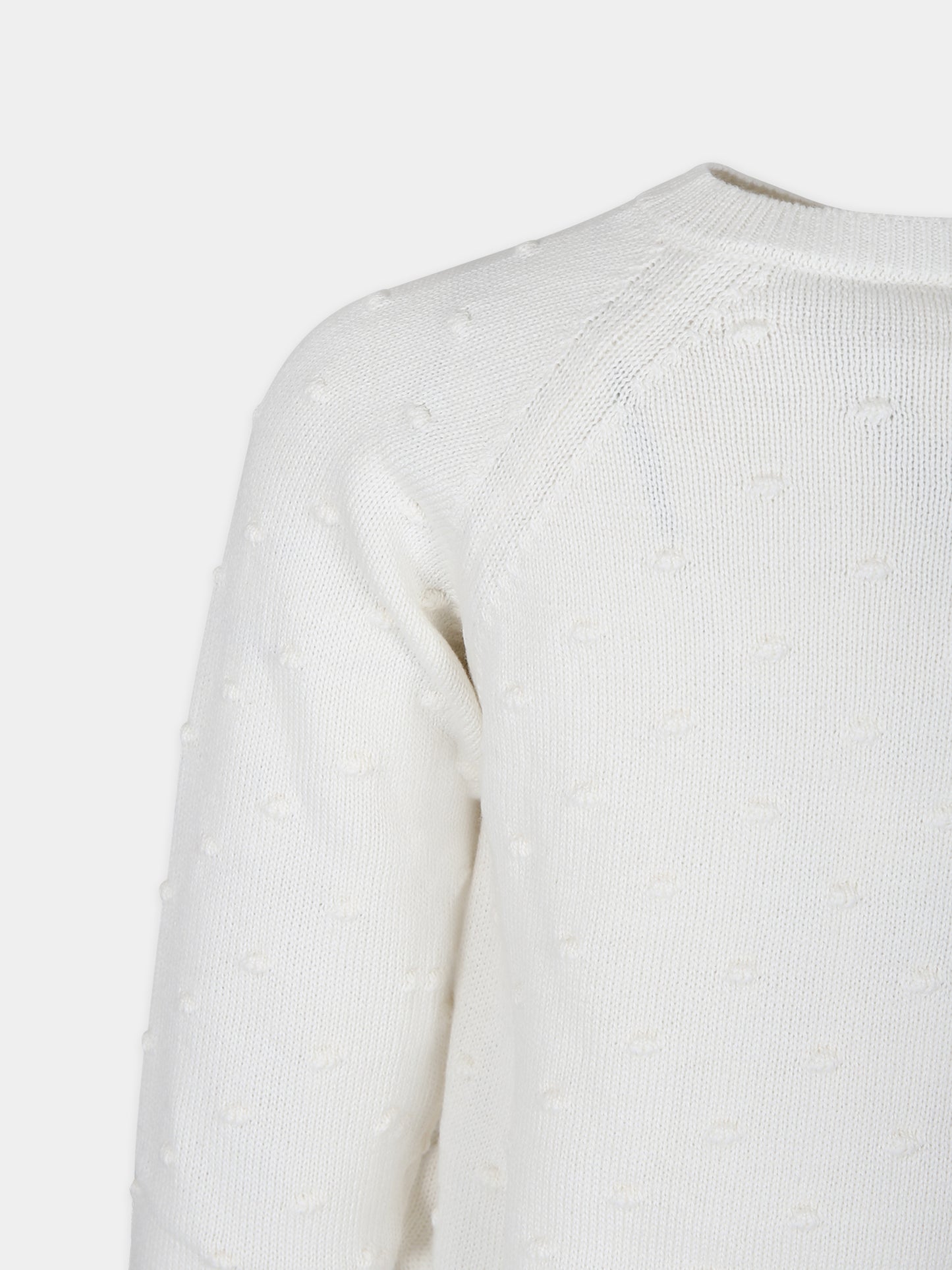 Cardigan bianco per bambina,Caffe' D'orzo,ZU9A90 Z2164 102