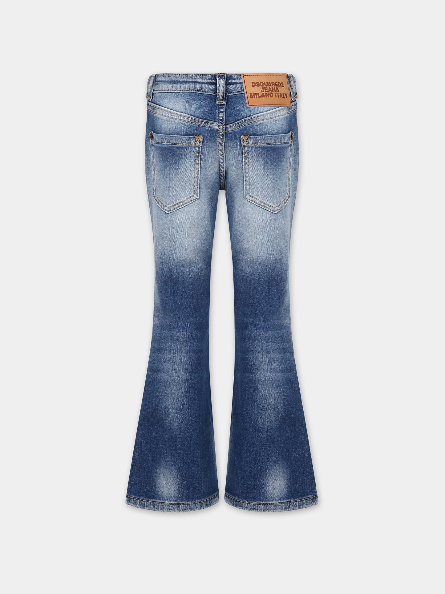 Jeans blu per bambina con logo,Dsquared2,DQ0921 D0A2K DQ01