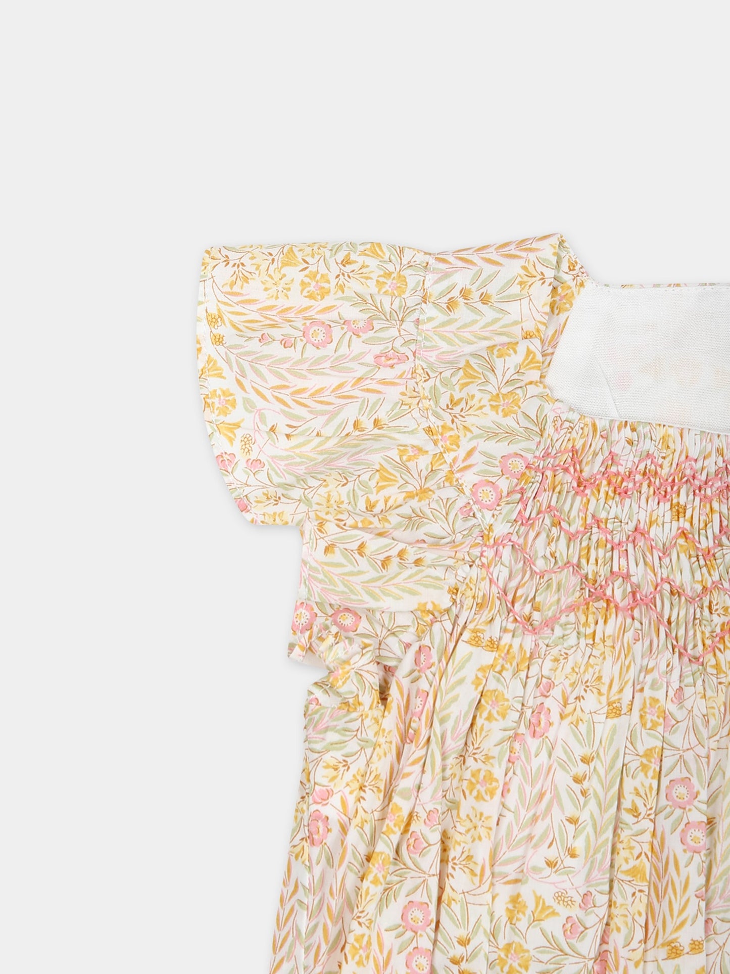 Pagliaccetto avorio per neonata con tessuto Liberty,Tartine Et Chocolat,TY33001 32