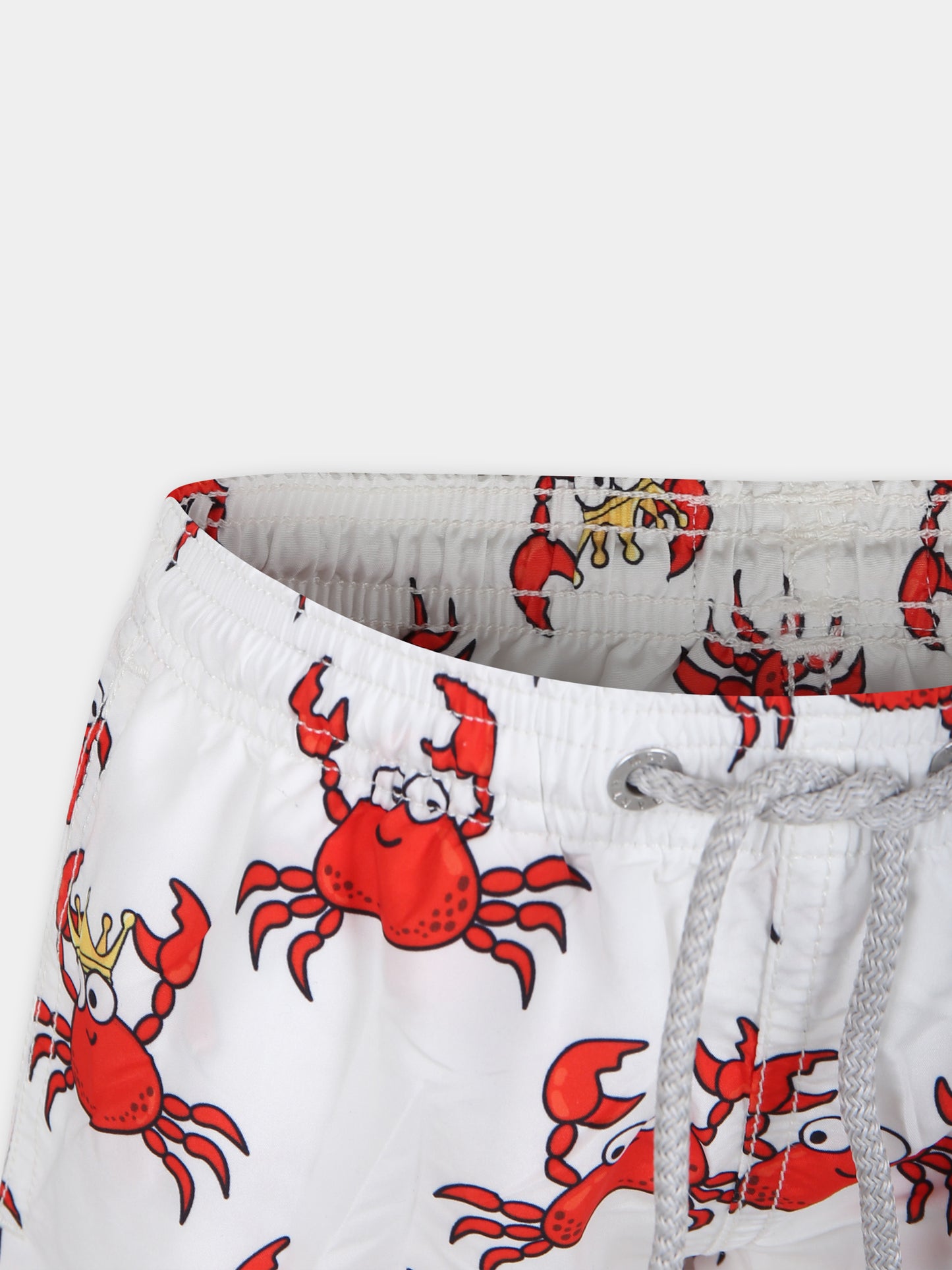 Boxer mare bianco per bambino con stampa granchi,Mc2 Saint Barth,JEA0001 01974F