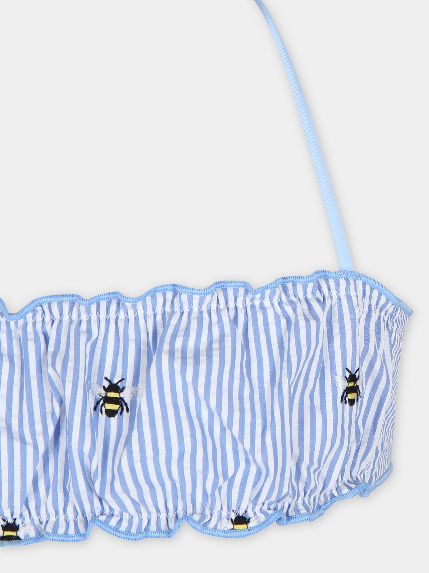 Bikini celeste per bambina con api,Mc2 Saint Barth,EMY0003 00325F