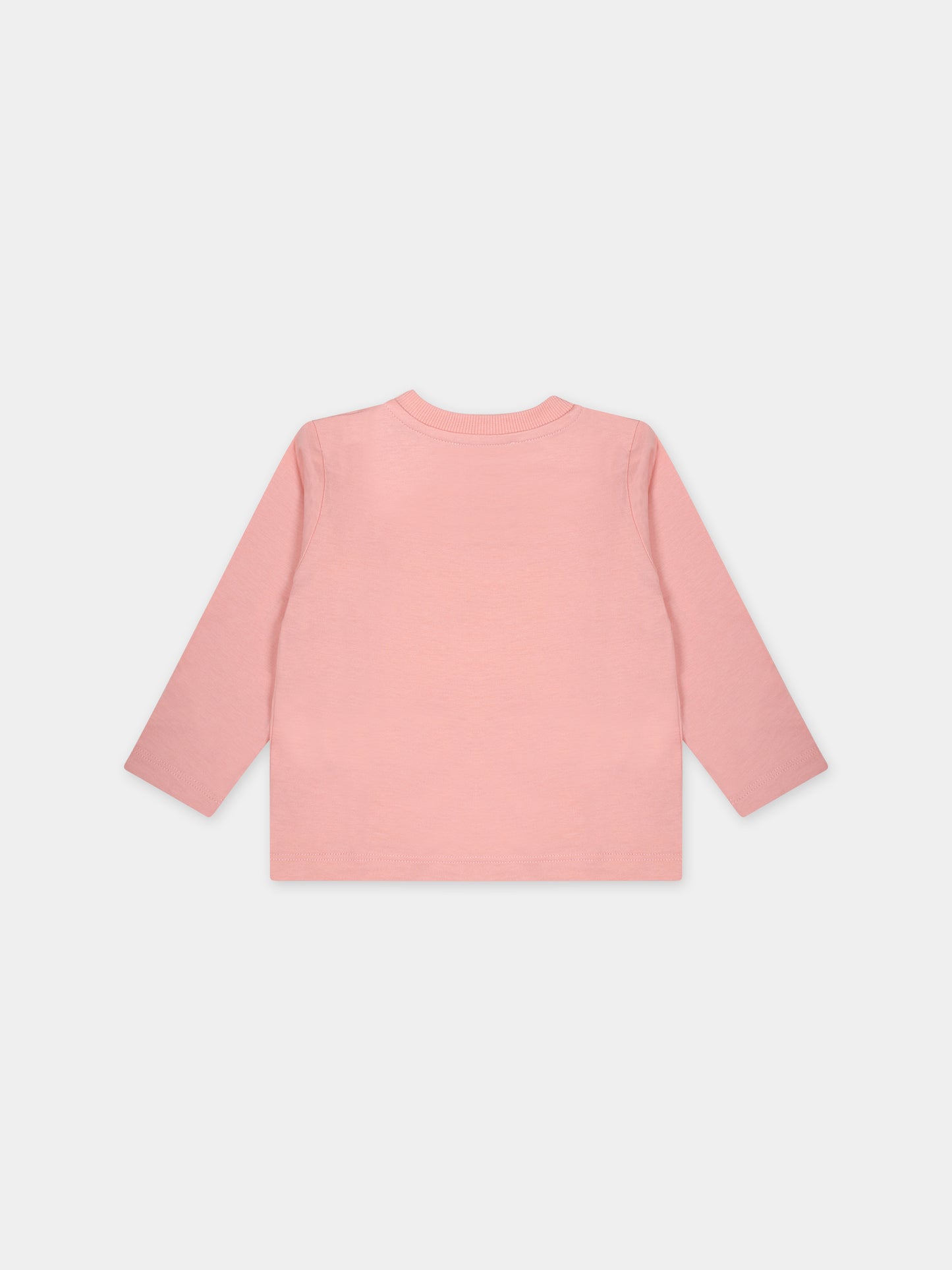 T-shirt rosa per neonata con Teddy Bear,Moschino Kids,MTO00D LAA01 50209