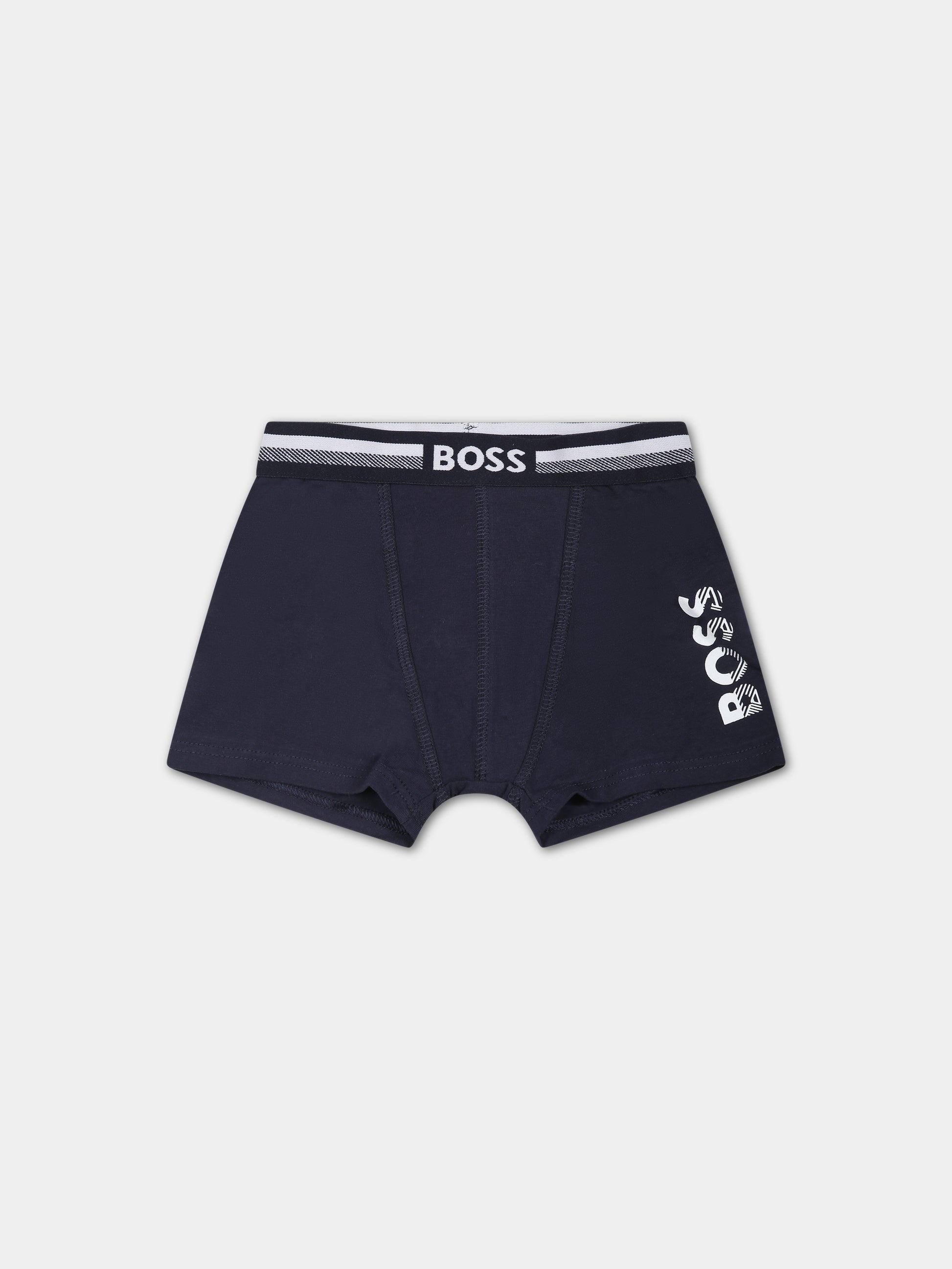 Set blu per bambino con logo,Hugo Boss,J20359 849