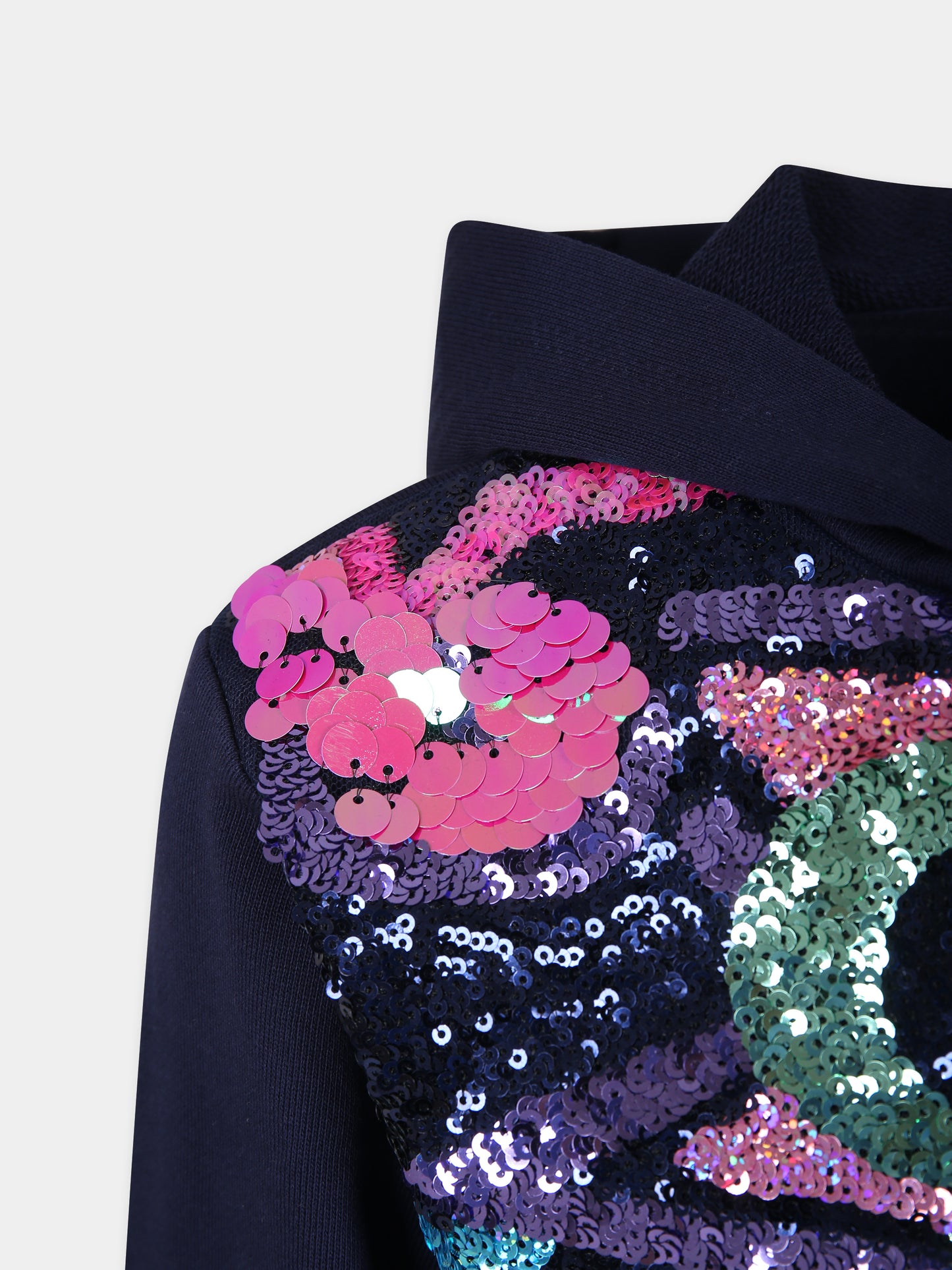 Felpa blu per bambina con stelle e cuori,Billieblush,U15B85 85T