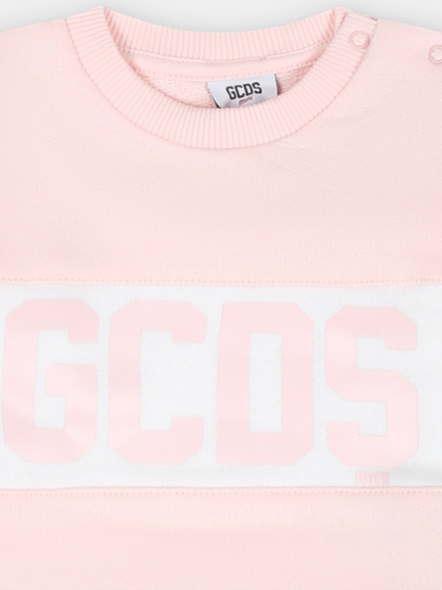 Tuta rosa per neonata con logo,Gcds Kids,GNK003 LCA33 52483