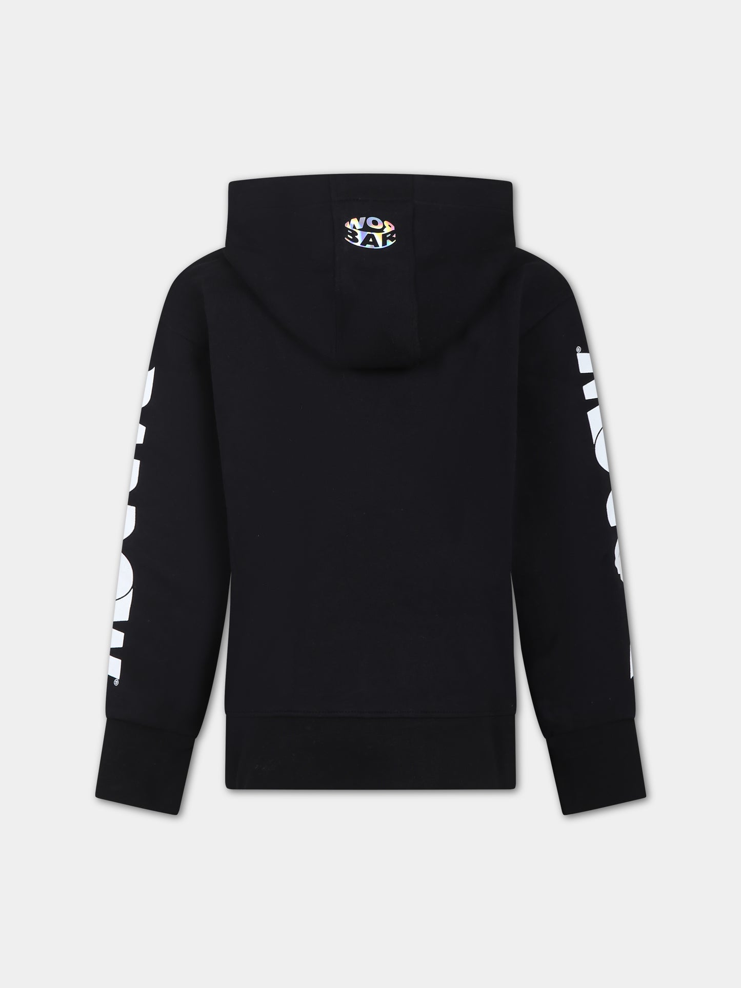 Felpa nera per bambini con logo,Barrow,F3BKJUHS093 110