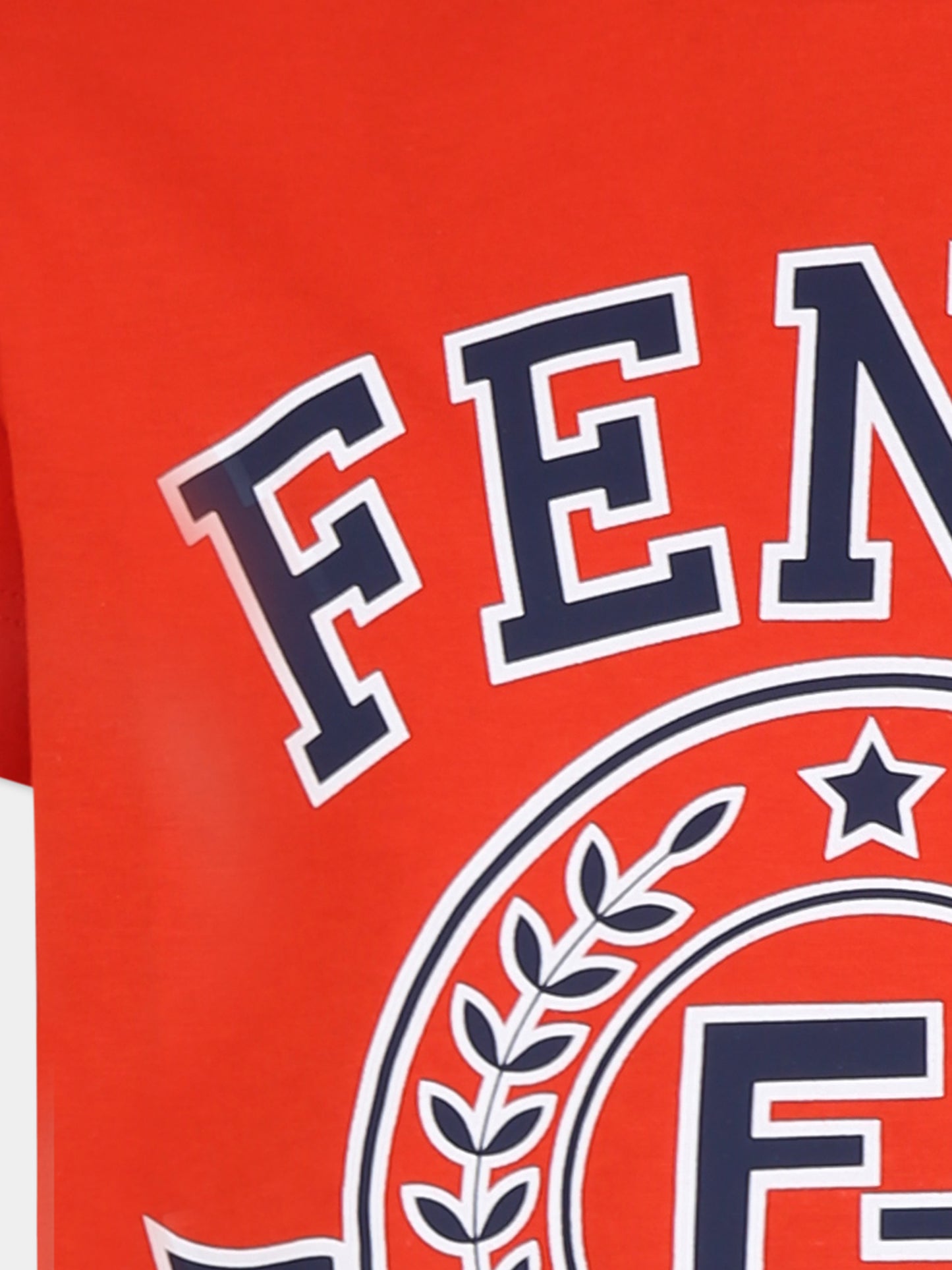 T-shirt rossa per bambini con logo,Fendi Kids,JUI164 7AJ F0XDC