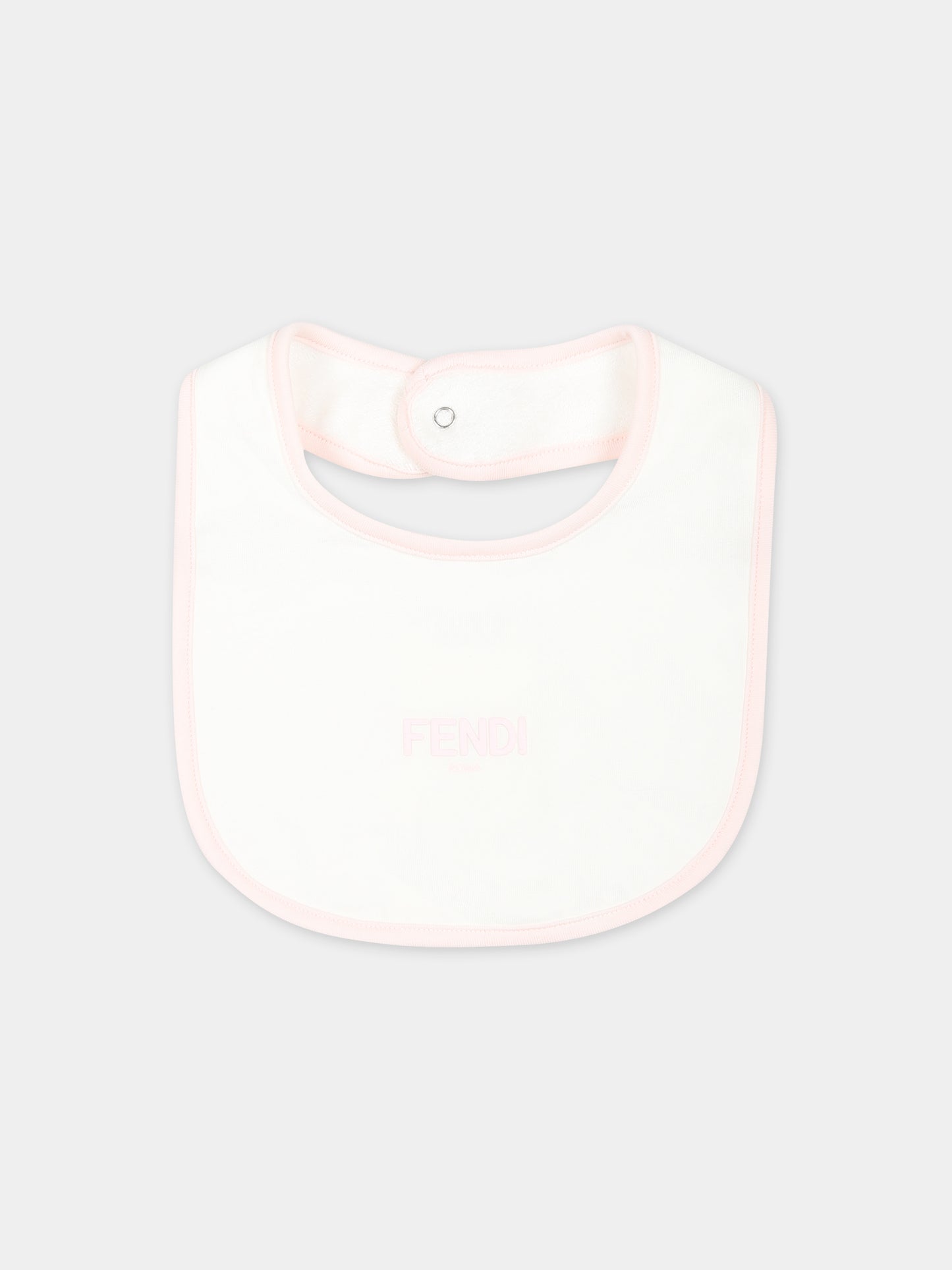 Set pagliaccetto rosa per neonata con doppia F,Fendi Kids,BUL074 ARSY F0C11