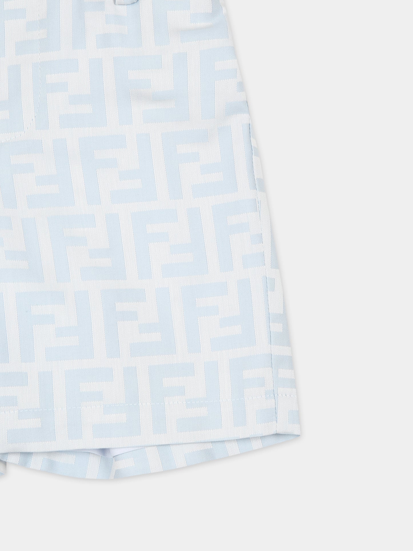 Completo celeste per neonato con doppia F,Fendi Kids,BML149 ARSY F19J4