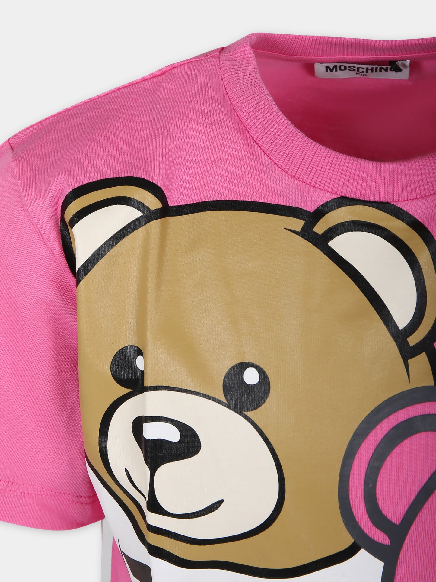 T-shirt fucsia per bambino con Teddy Bears,Moschino Kids,HQM03R LAA20 52458