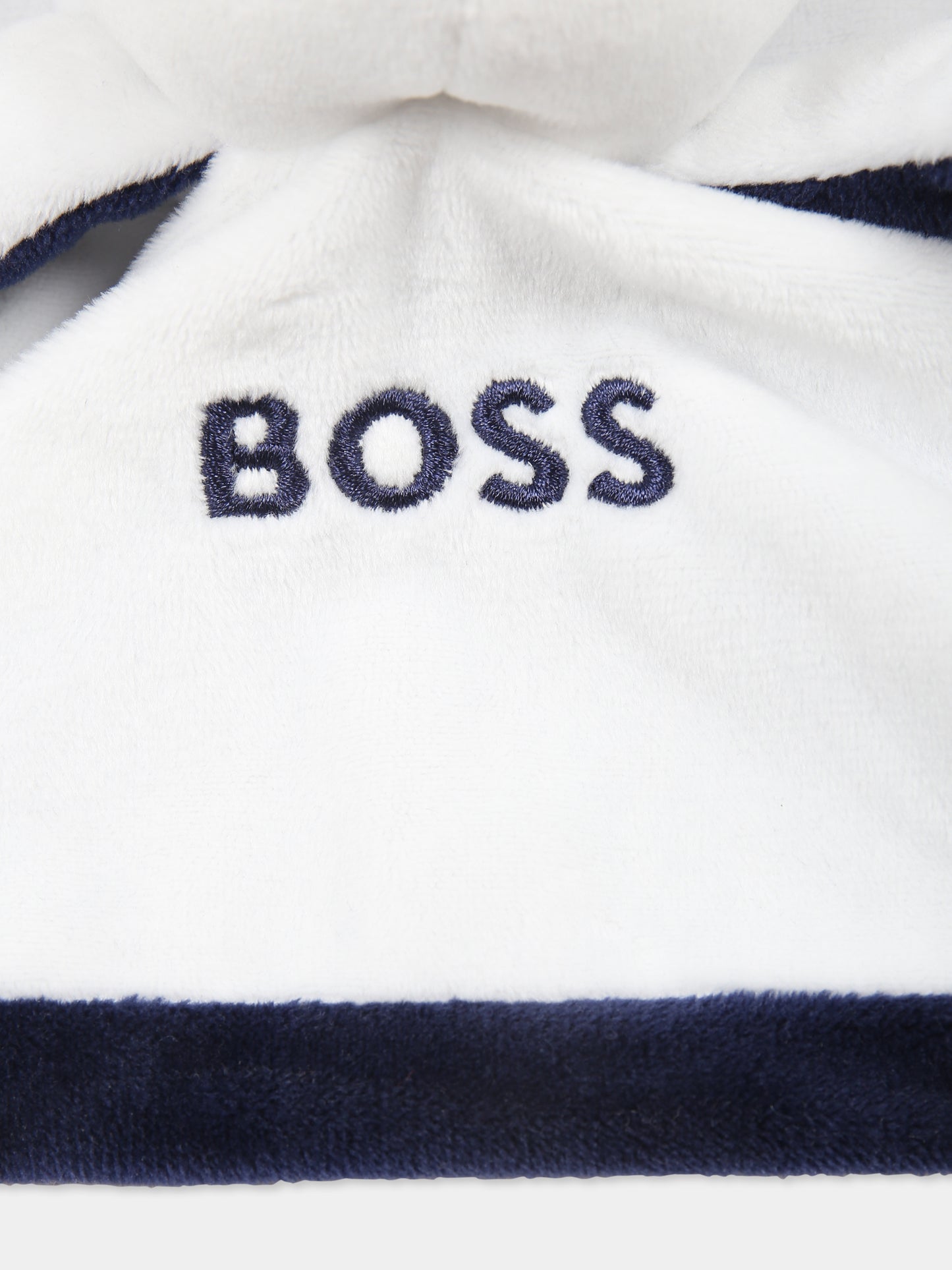 Doudou bianco per neonato con logo,Boss,J90P21 10B