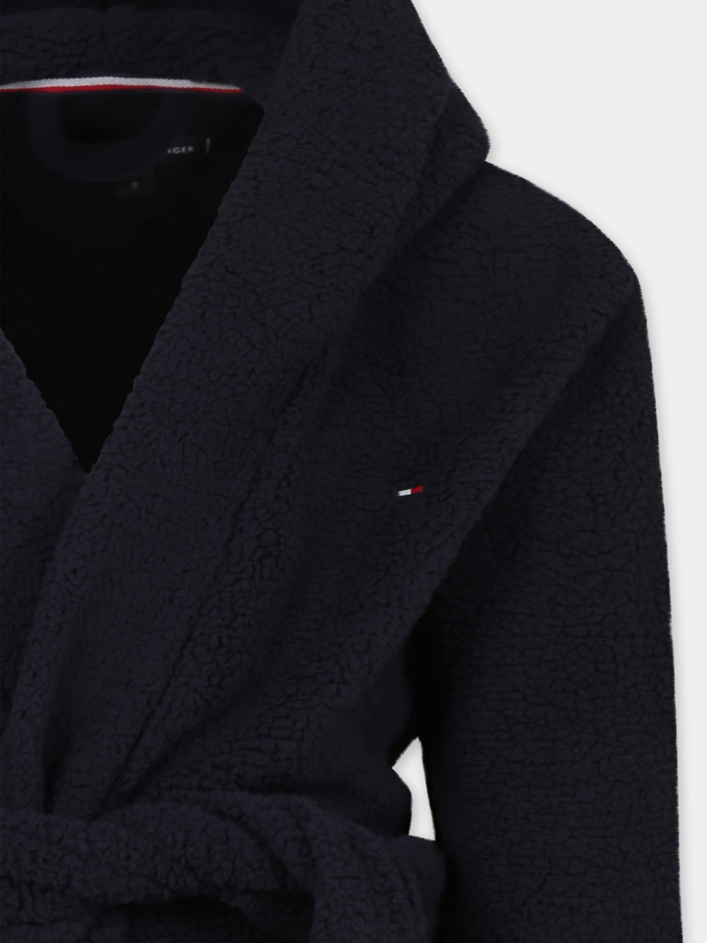 Accappatoio blu per bambini con logo e bandierina,Tommy Hilfiger Junior,UK0UK00072 DW5