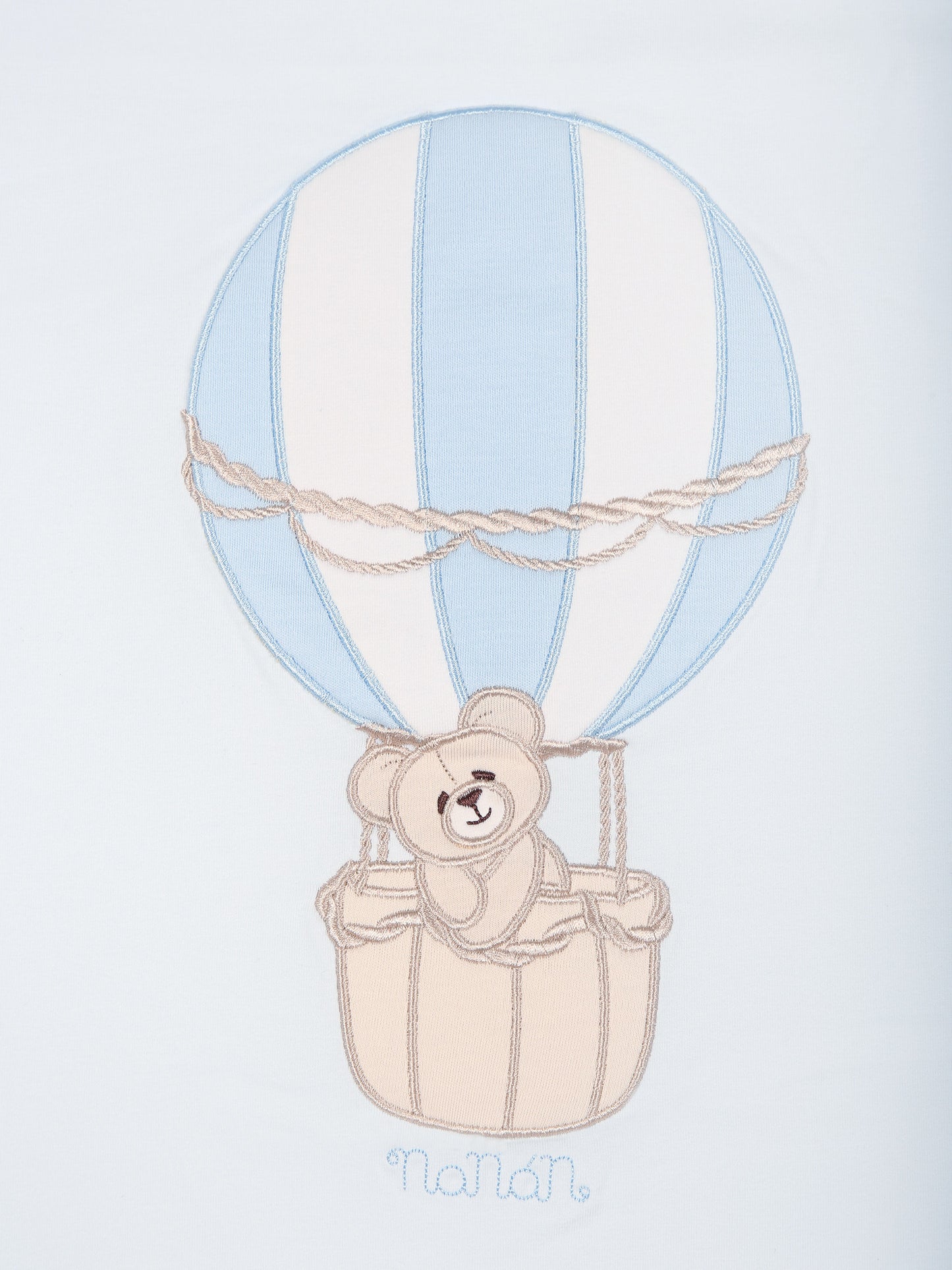 Coperta celeste per neonato con orsetto,Nanán,I24009 A